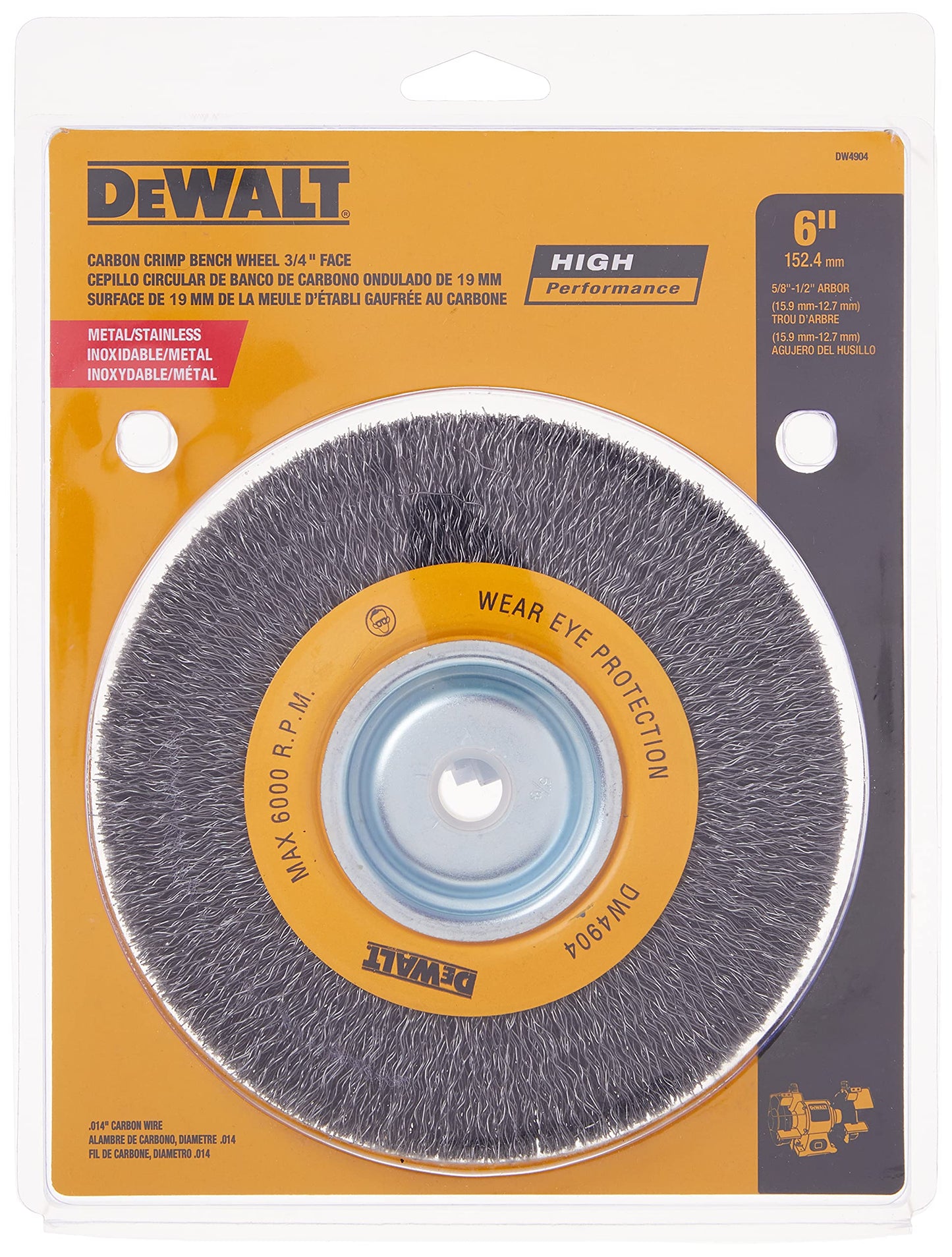 DEWALT Wire Wheel, Crimped, 6-Inch (DW4904)
