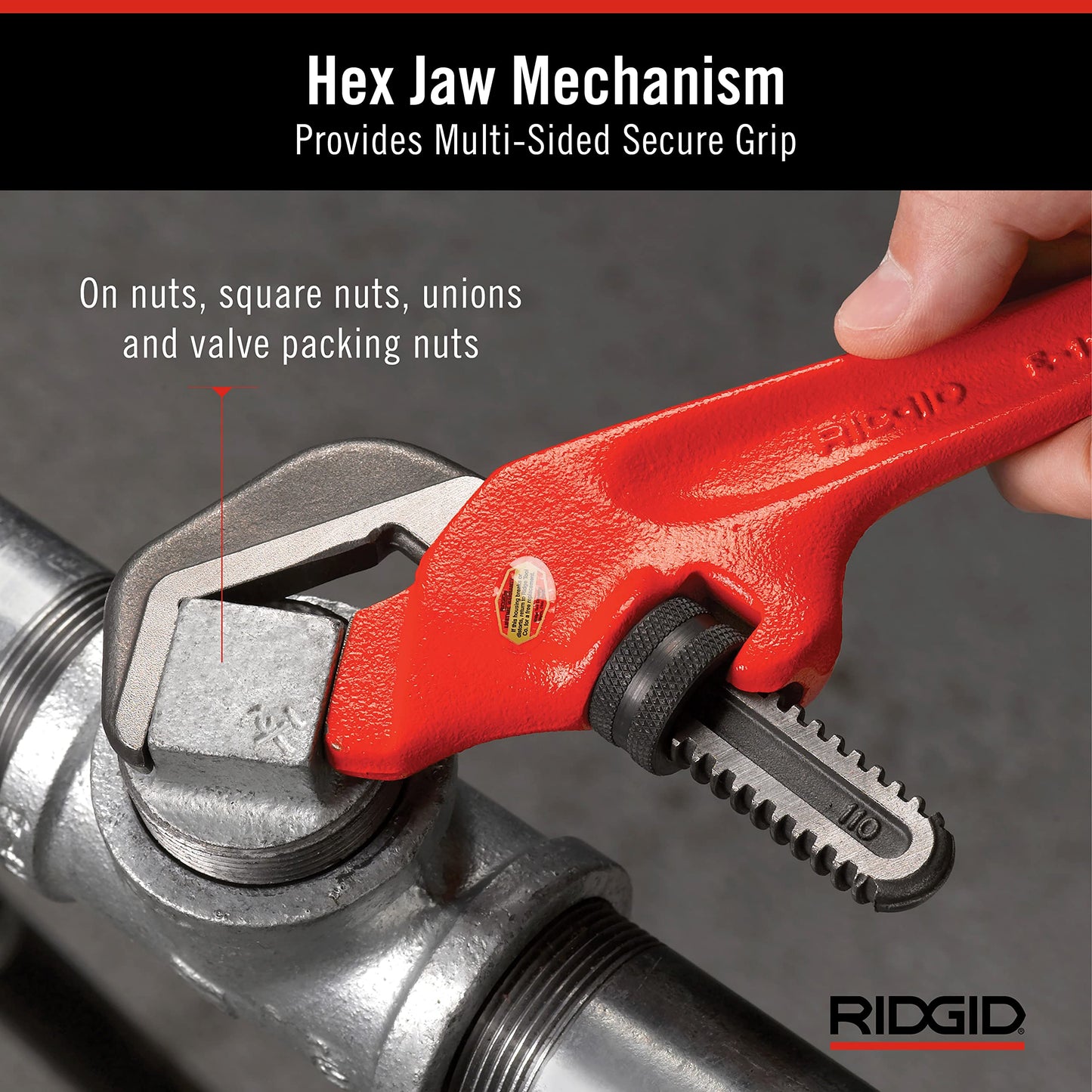 Ridgid Tools 31305 1-1/8-Inch-To-2-5/8-Inch Capacity Offset Hex Wrench