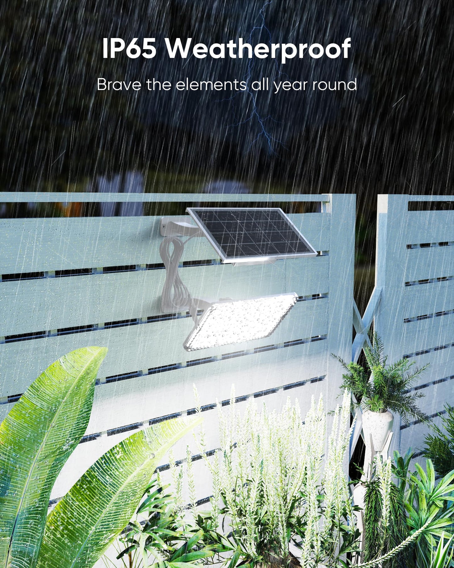 1000 Lumens 299 LED Solar Lights Outdoor IP65 Waterproof JACKYLED Solar Powered Porch Lights with Extension Cord, Wall Mount Dusk to Dawn Security Lighting for Front Door Shed Patio Barn Garage