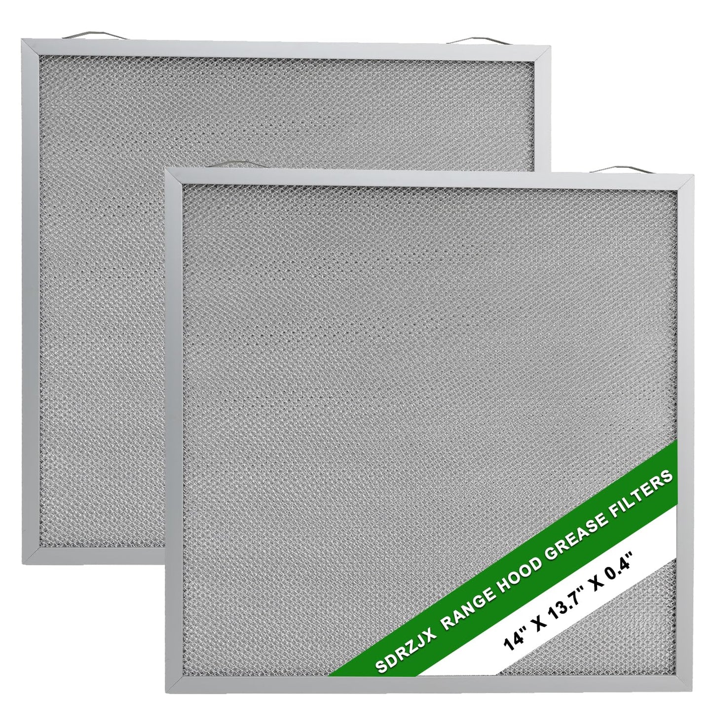 SDRZJX 2-Pack Range Hood Grease Filters 5-Layer Aluminum Mesh 14 X 13.7 X 0.4 Inchs Compatible with Broan Nutone Replace#: S97017415 97017415