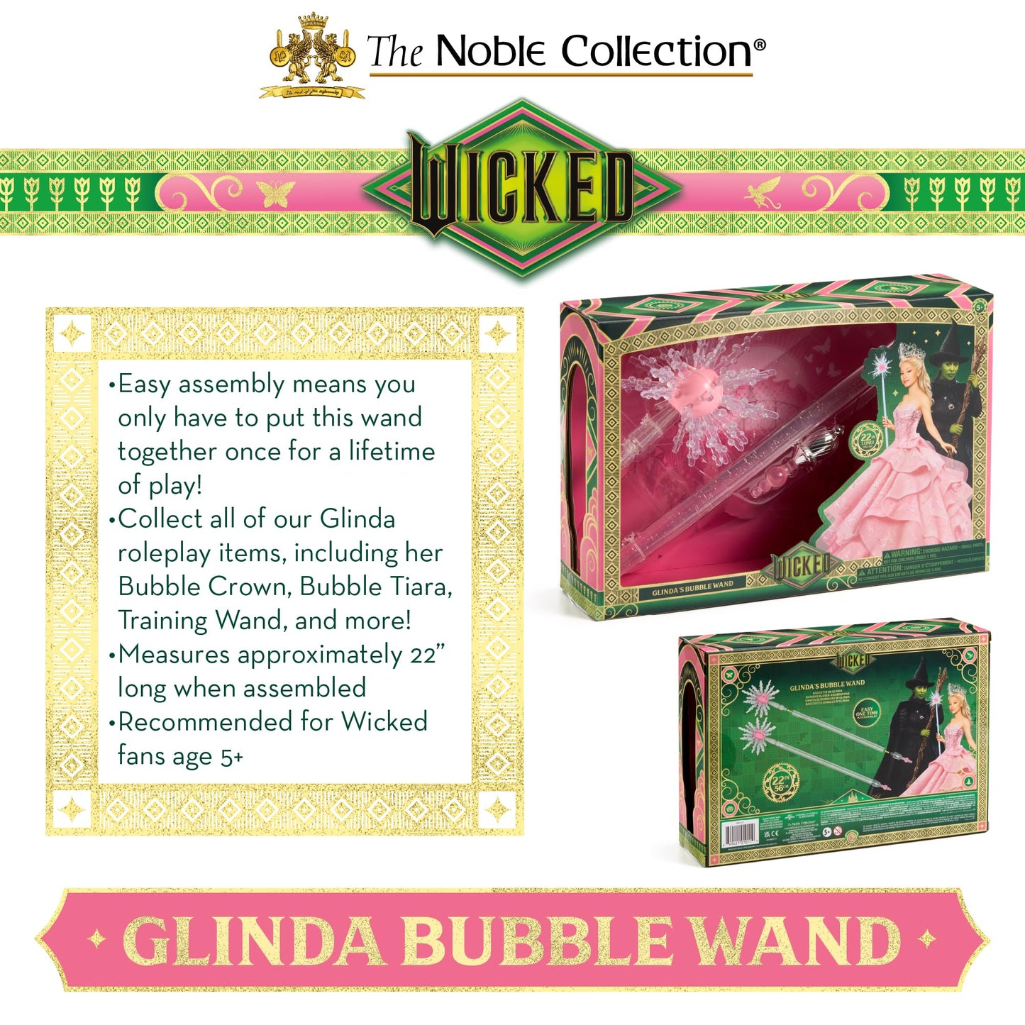 The Noble Collection Wicked Glinda’s Bubble Wand
