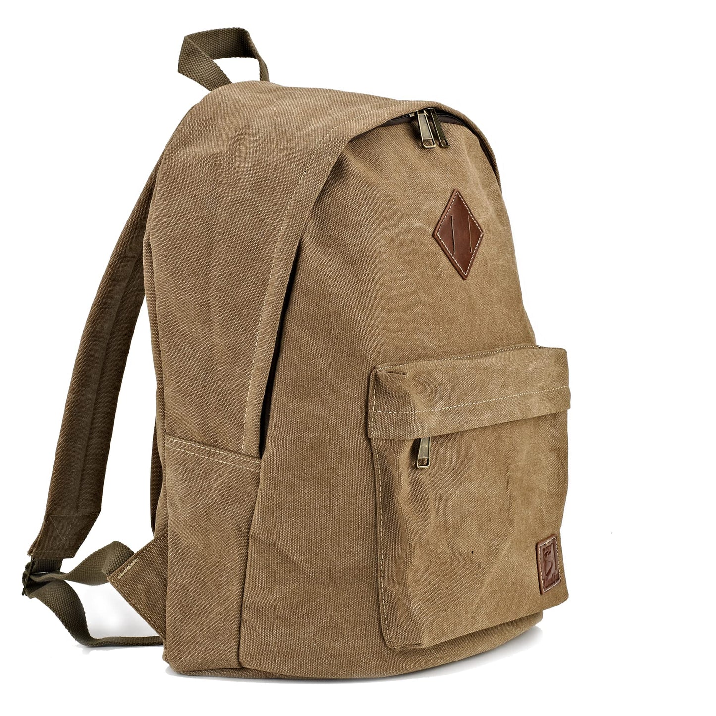 Seemeroad Canvas Vintage Backpack Lightweight Travel Daypack Laptop Backpack College Student Rucksack for Men Women (Coffee)