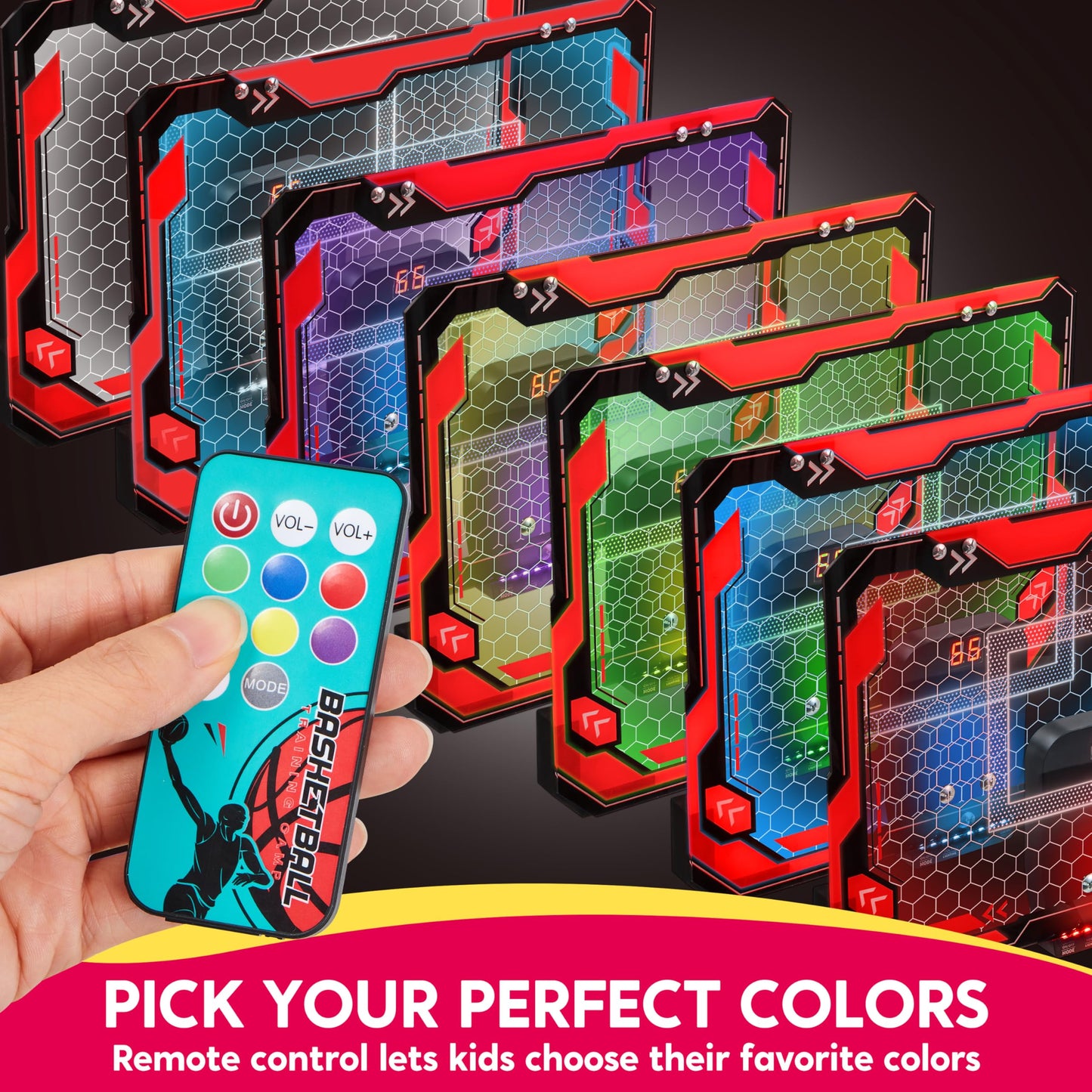 Basketball Hoop for Kids, Mini Indoor Basketball Hoop with 4 Balls Indoor Basketball Toys for 6 7 8 9 10 11 12 13 14 Year Old Sport Toys Birthday Gift