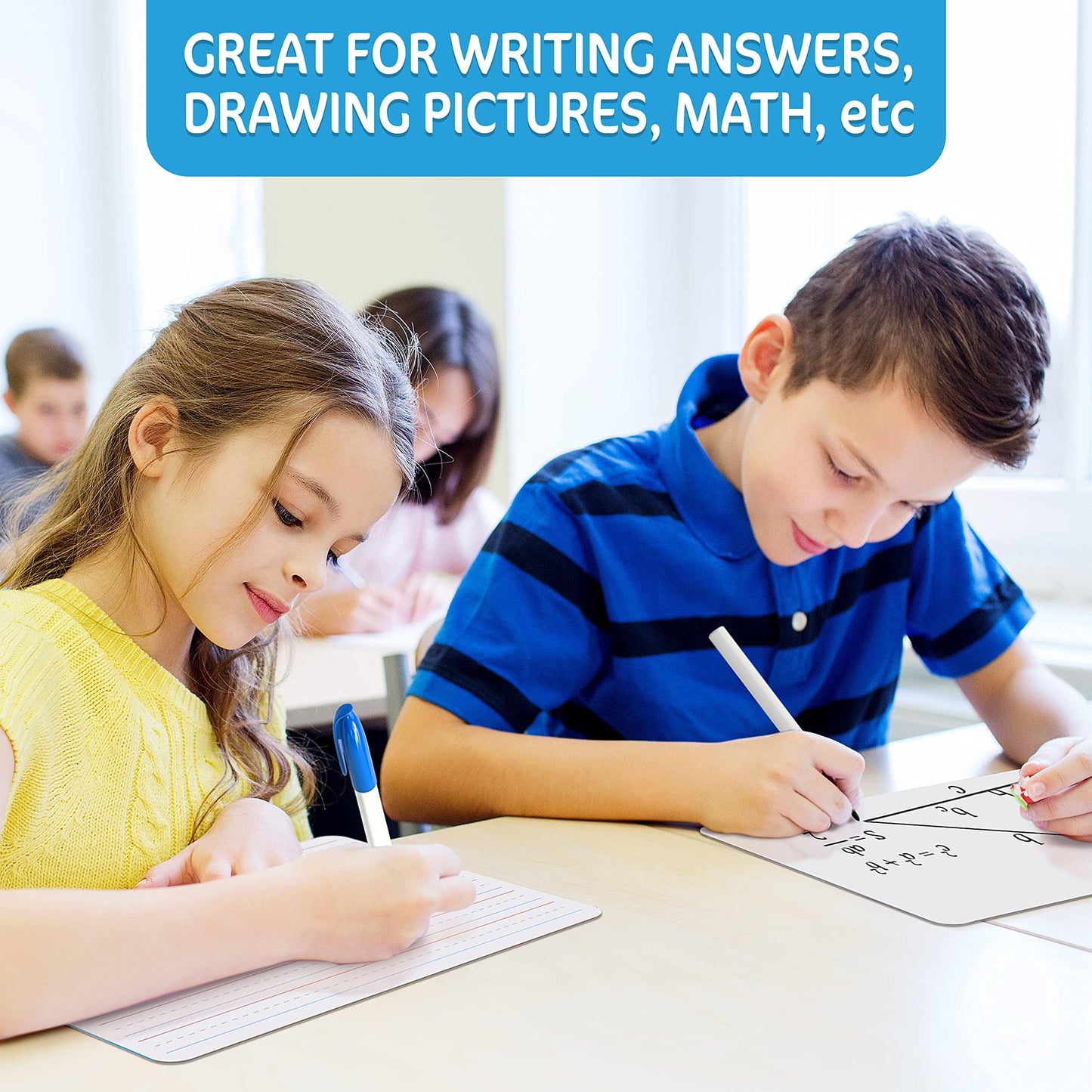 10 Pack 9x12 Small White Board for Students - Small Dry Erase Boards - Double Sided Mini Whiteboard - Smal Whiteboards Lapboards - Personal Dry Erase Board Kids - Mini White Boards for Classroom