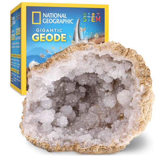 National Geographic Gigantic Geode Kit – Break Open a Huge Geode with Crystals Inside, Earth Science Kit for Kids, Fun Geology Activity, Rock and Mineral Gift for Boys and Girls