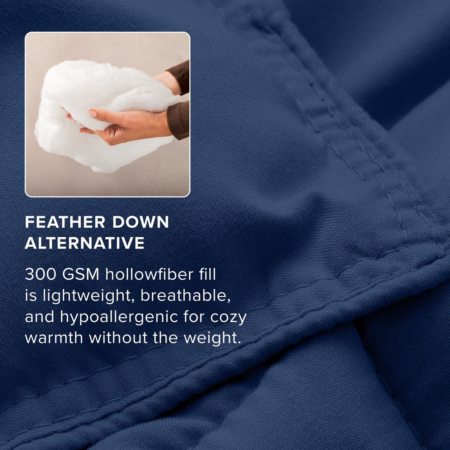 Bare Home Comforter Set - Full Size - Ultra-Soft - Premium 1800 Series - All Season Warmth (Full, Dark Blue)