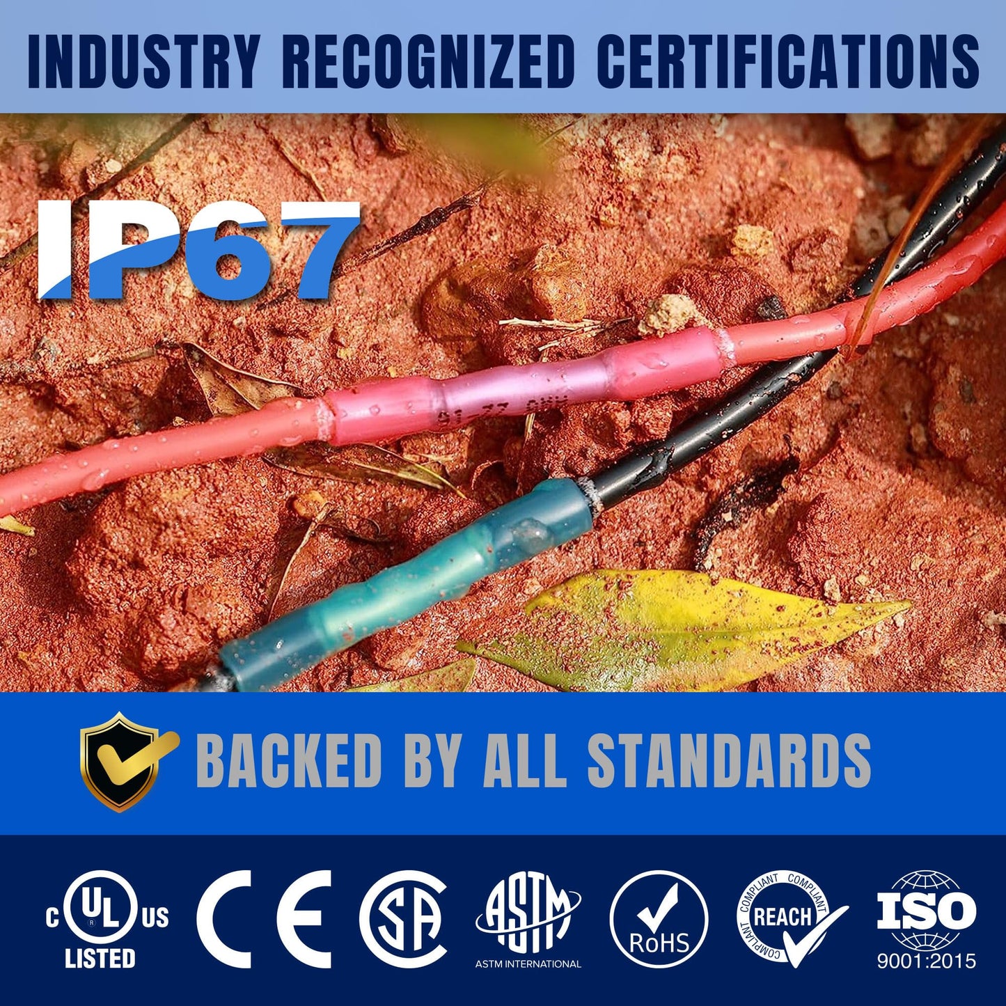 New Age America® 340pcs KableSeal™ Heat Shrink Butt Connectors Kit | AWG 26-10 | Color Coded | Tinned Red Copper & IP67 Rated Water Proof | Marine Grade | Wire Butt Splice Connectors | UL Certified