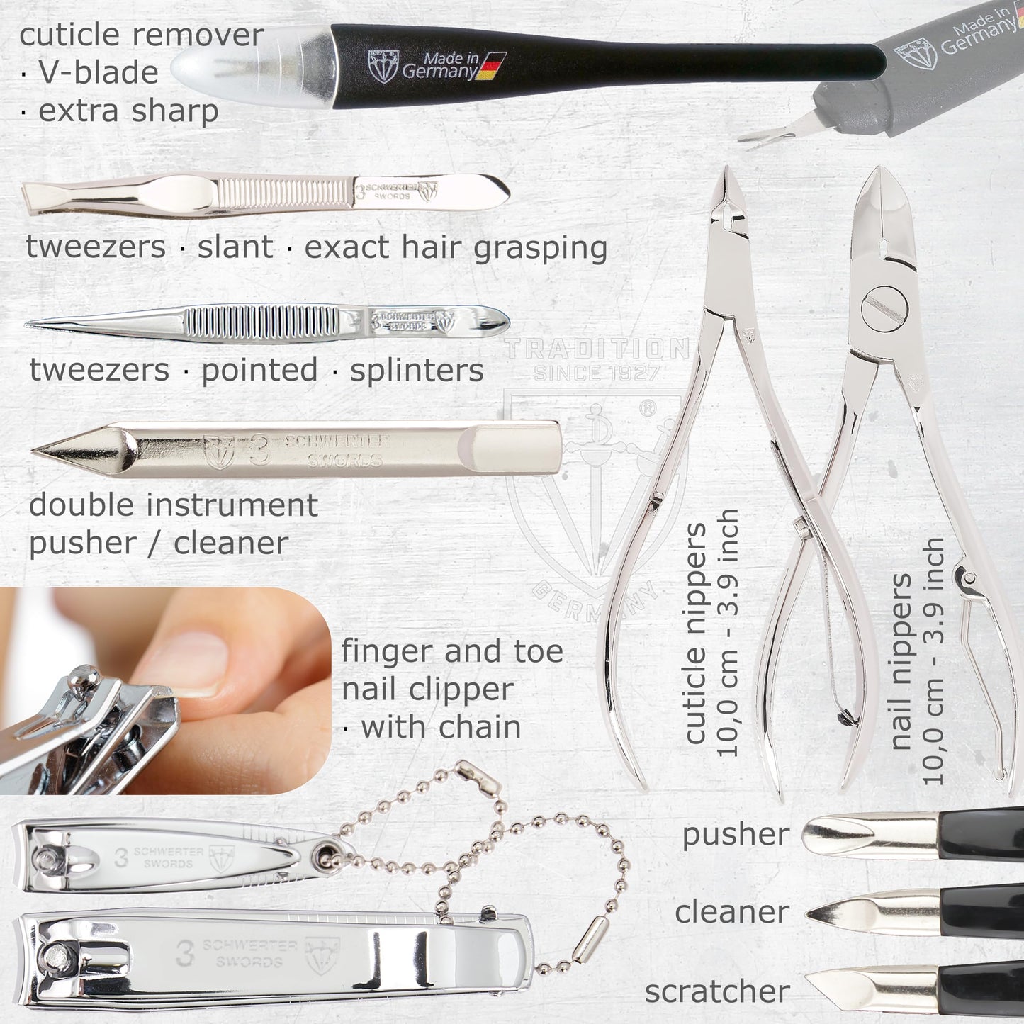 3 Swords Germany – manicure pedicure set kit (586)