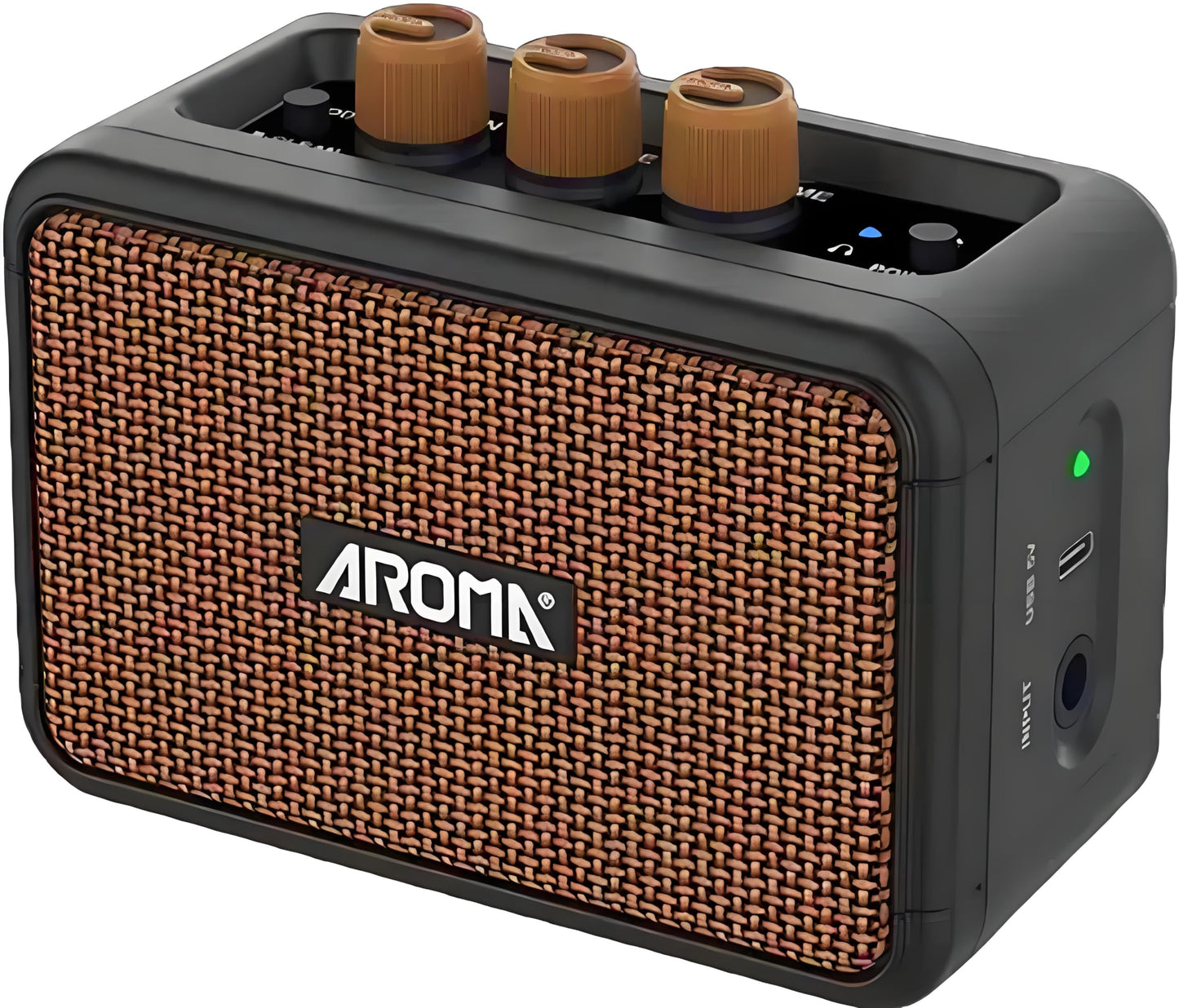 Ulumac Aroma Mini Guitar Amplifier, 5W Small Electric Guitar Amp with Clean/Overdrive Channel, Rechargeable Portable Amp, AG-04