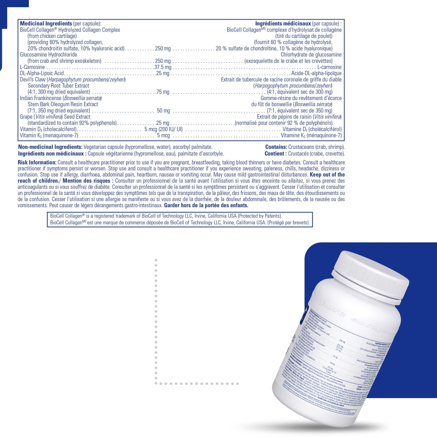 Pure Encapsulations - Disc-Flex - supports Bone Strength - 60 Vegetable Capsules