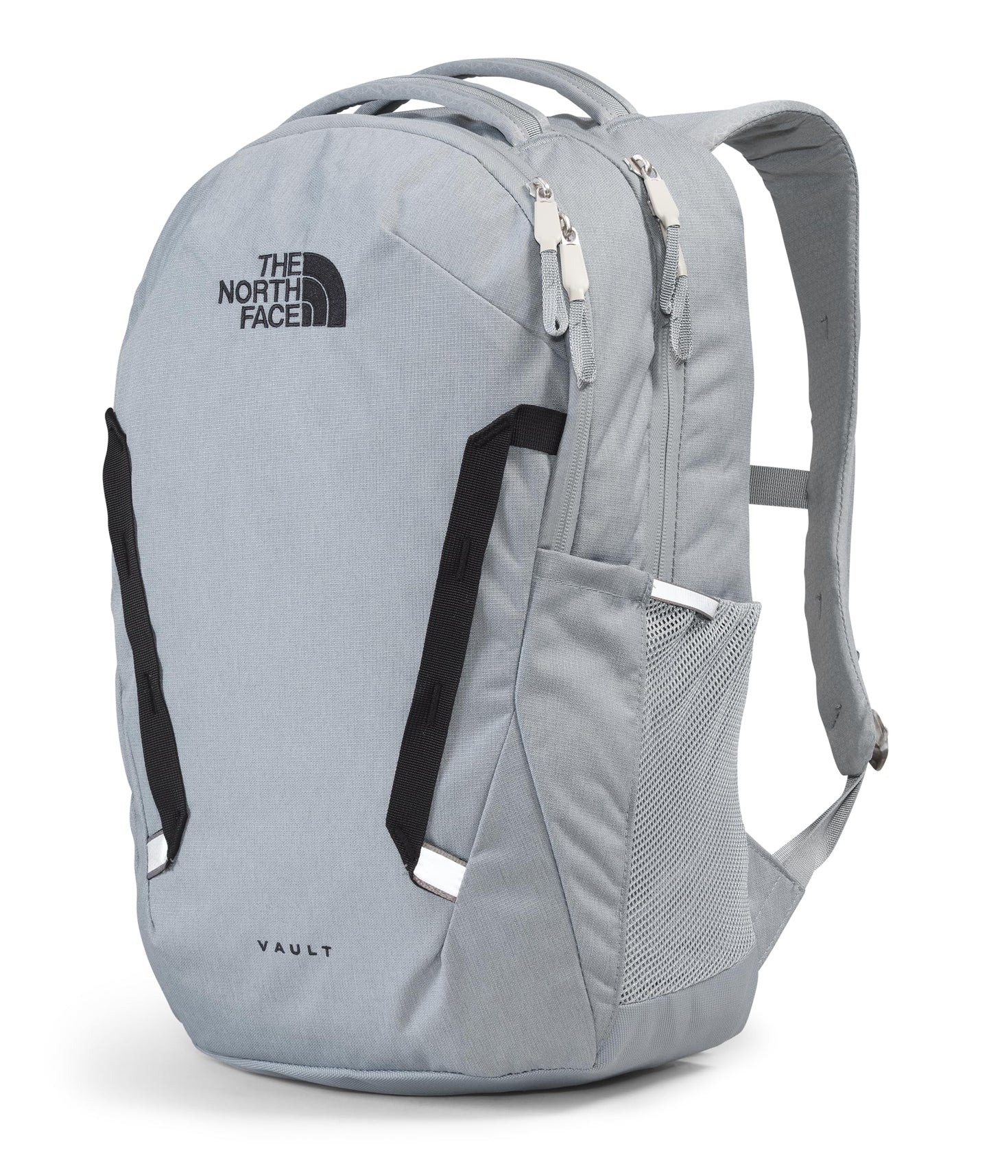 THE NORTH FACE Vault Everyday Laptop Backpack - Commuter Travel Bag, Water-Repellent, Spacious Main Compartment, Mid Grey Dark Heather/TNF Black-NPF, One Size