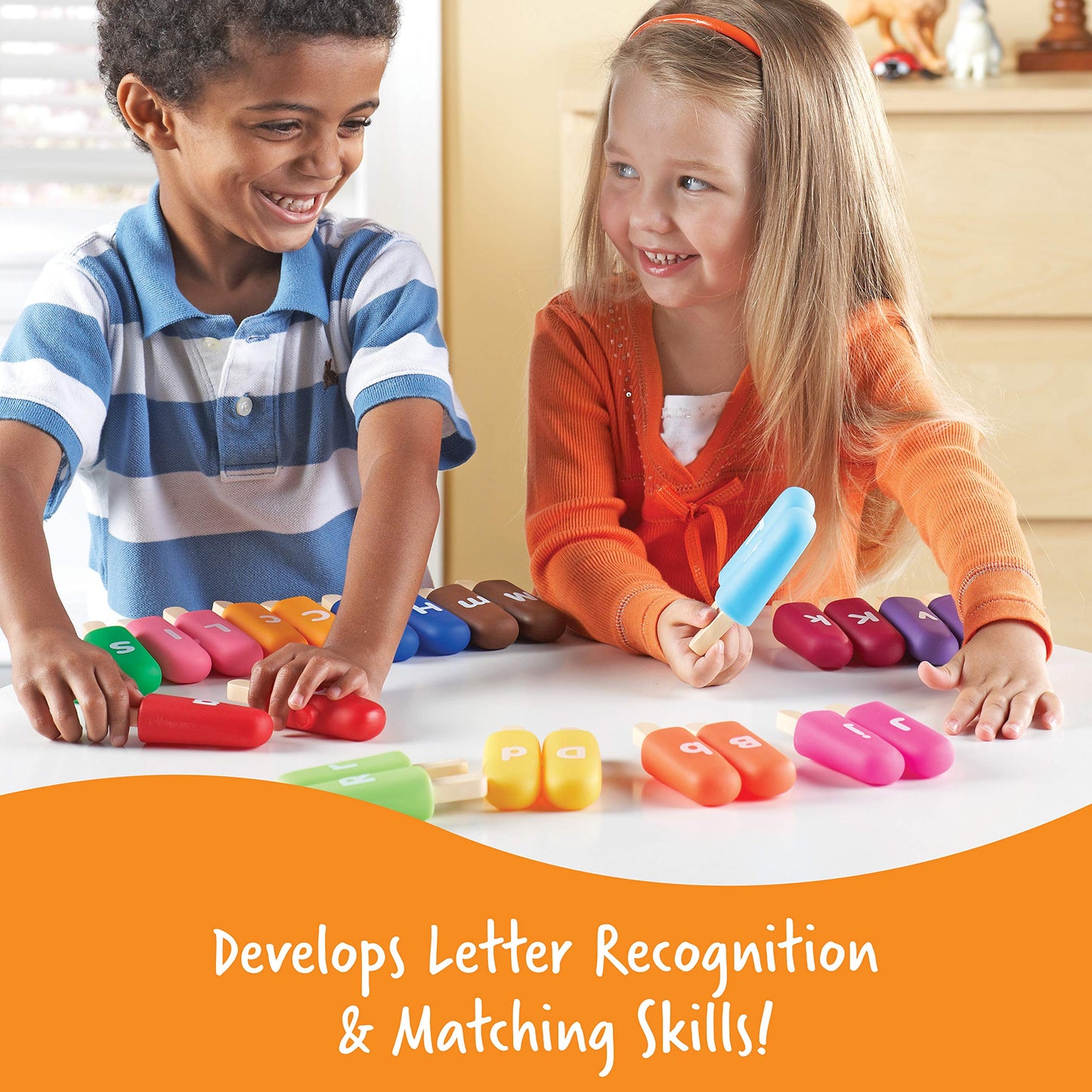 Learning Resources Smart Snacks Alpha Pops - 26 Double Sided Pieces, Ages 2+ Alphabet Learning and Fine Motor Skills Toy, Develops Letter Recognition, ABC Toys for Kids