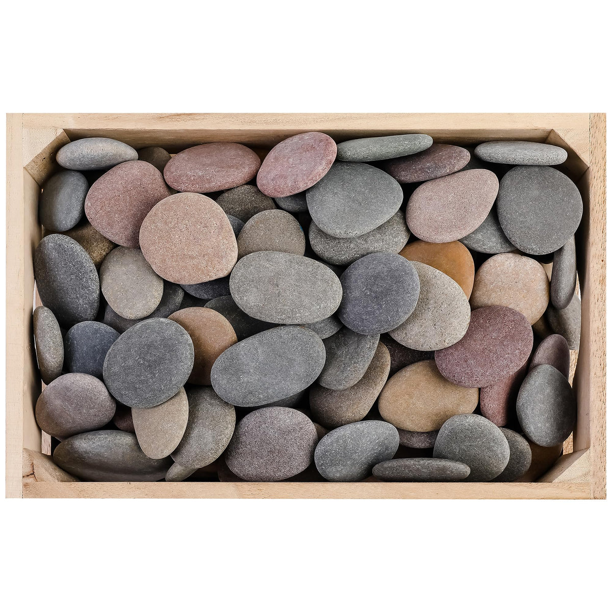 ROCART 100 PCS Large 5.5-8.5 cm Smooth Natural River Rocks for Painting, Flat Painting Rocks & Craft Stones for Arts, Kindness Rock, Garden & Classroom Projects