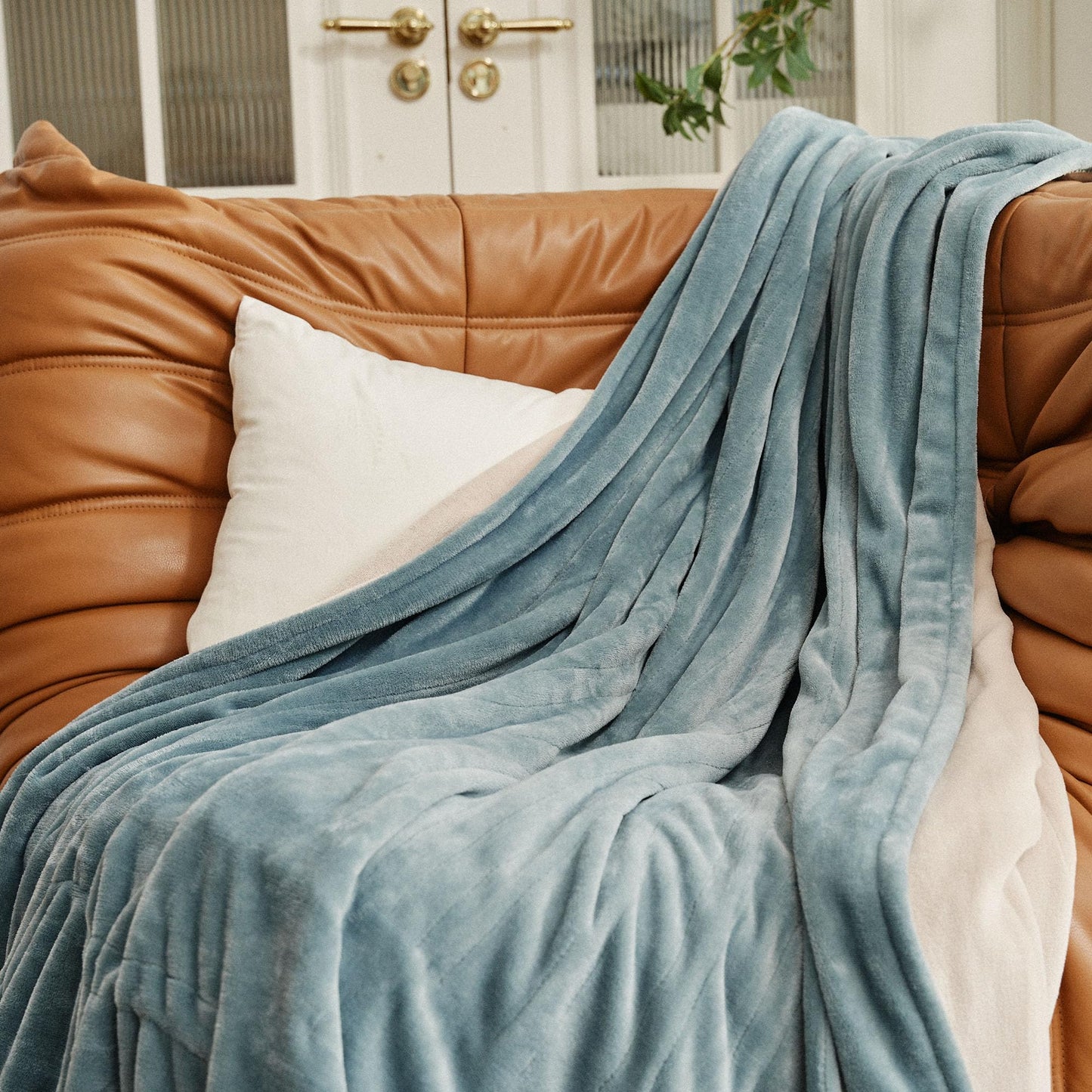 JET'S HOME Heated Blanket King 100"x90" - ETL&FCC Certified Flannel Electric Blanket Throw Machine Washable Heating Blanket with 4 Heating Levels 10 Hours Auto-Off Overheating Protection (Blue)
