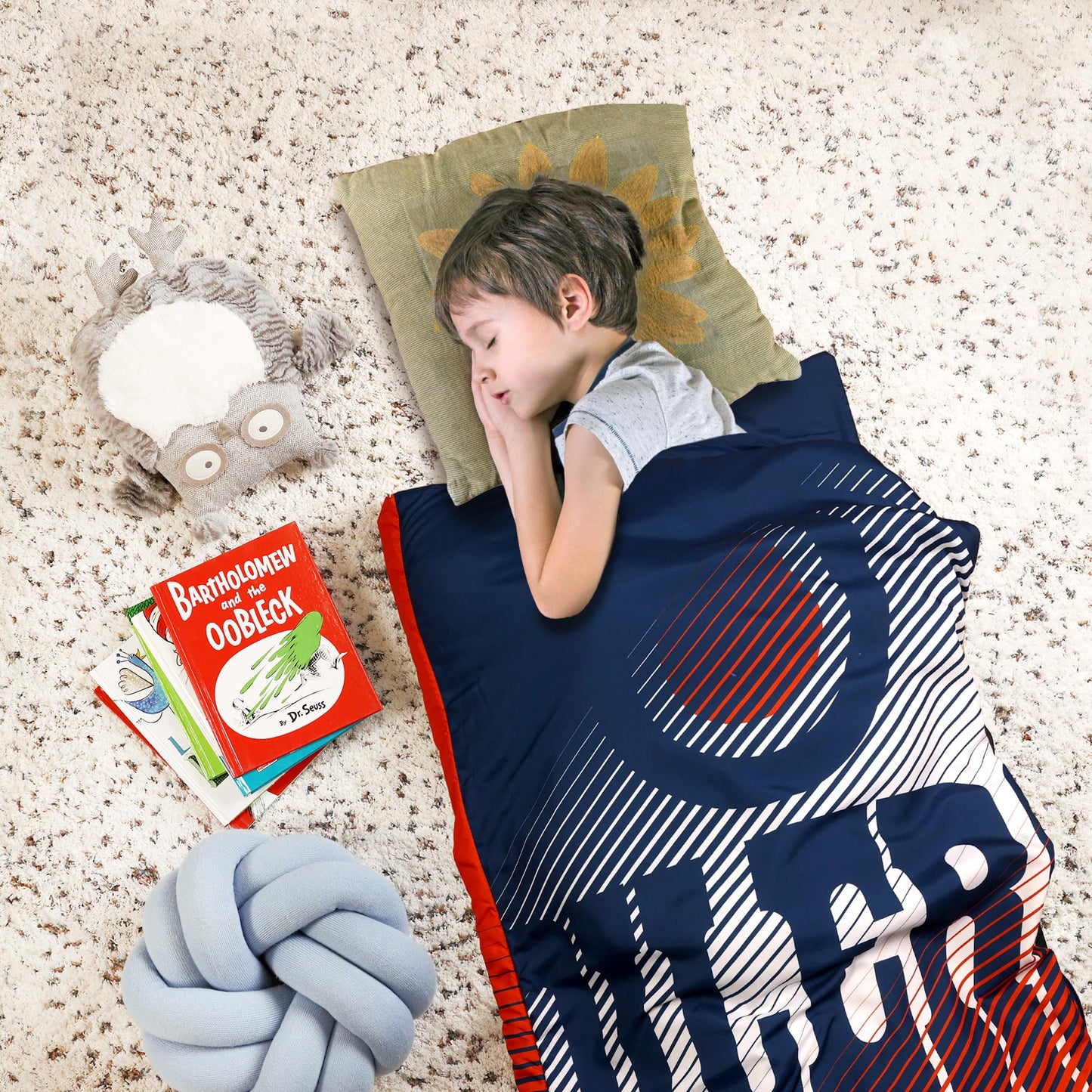 NHL Edmonton Oilers Kids Lightweight Indoor Slumber Bag/Sleeping Bag with Portable Drawstring Bag EXPRESSIONS Ultra-Soft & Cozy (Official NHL Product)