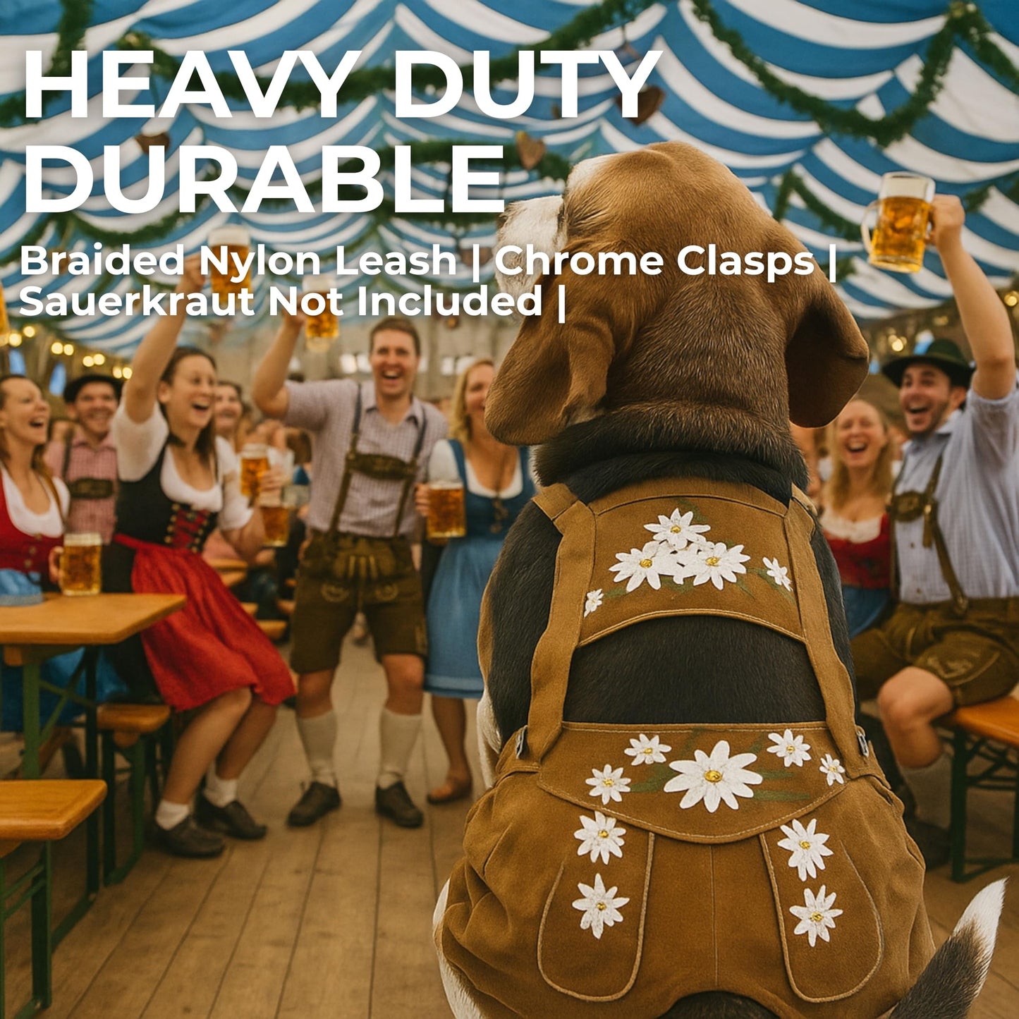 EINSZWEIDOG Oktoberfest German Dog Lederhosen, Multiple Sizes (4XL)