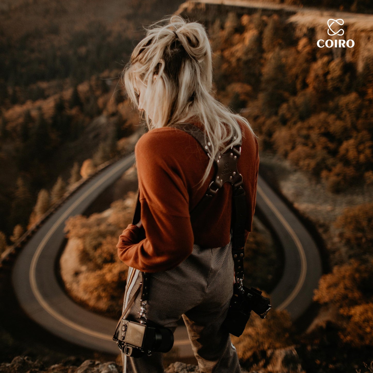 Camera Strap Accessories for Two-Cameras ? Dual Shoulder Leather Harness ? Multi Camera Gear for DSLR/SLR by ProInStyle.