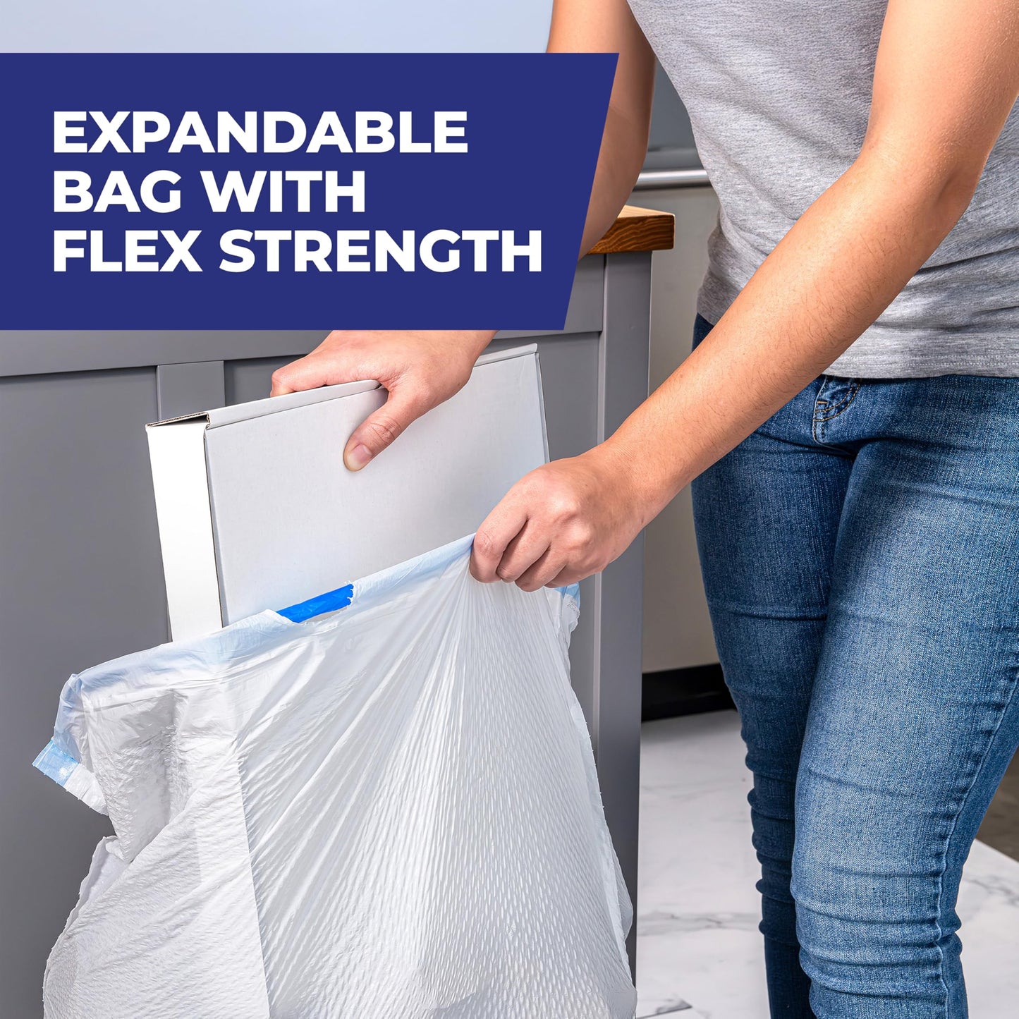 Hefty Ultra Strong Trash Bags (Scent Free, Tall Kitchen Drawstring, 13 Gallon, 110 Count) – Fits All Simplehuman Size J Cans