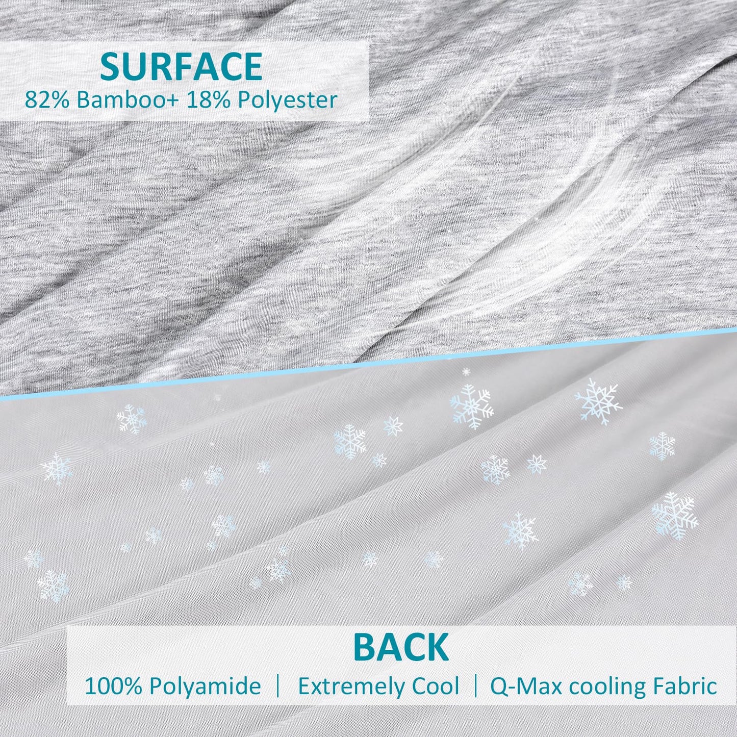 Uplayteck Cooling Blanket Double-Sided Ice Blanket Single with Breathable Cold Fabric, Machine Washable, Summer Blanket for Hot Sleepers & Night Sweats (Grey, 59 x 79 inches)