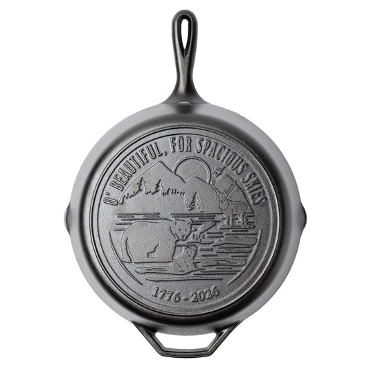 12 Inch Seasoned Cast Iron Skillet with 250th Anniversary Logo