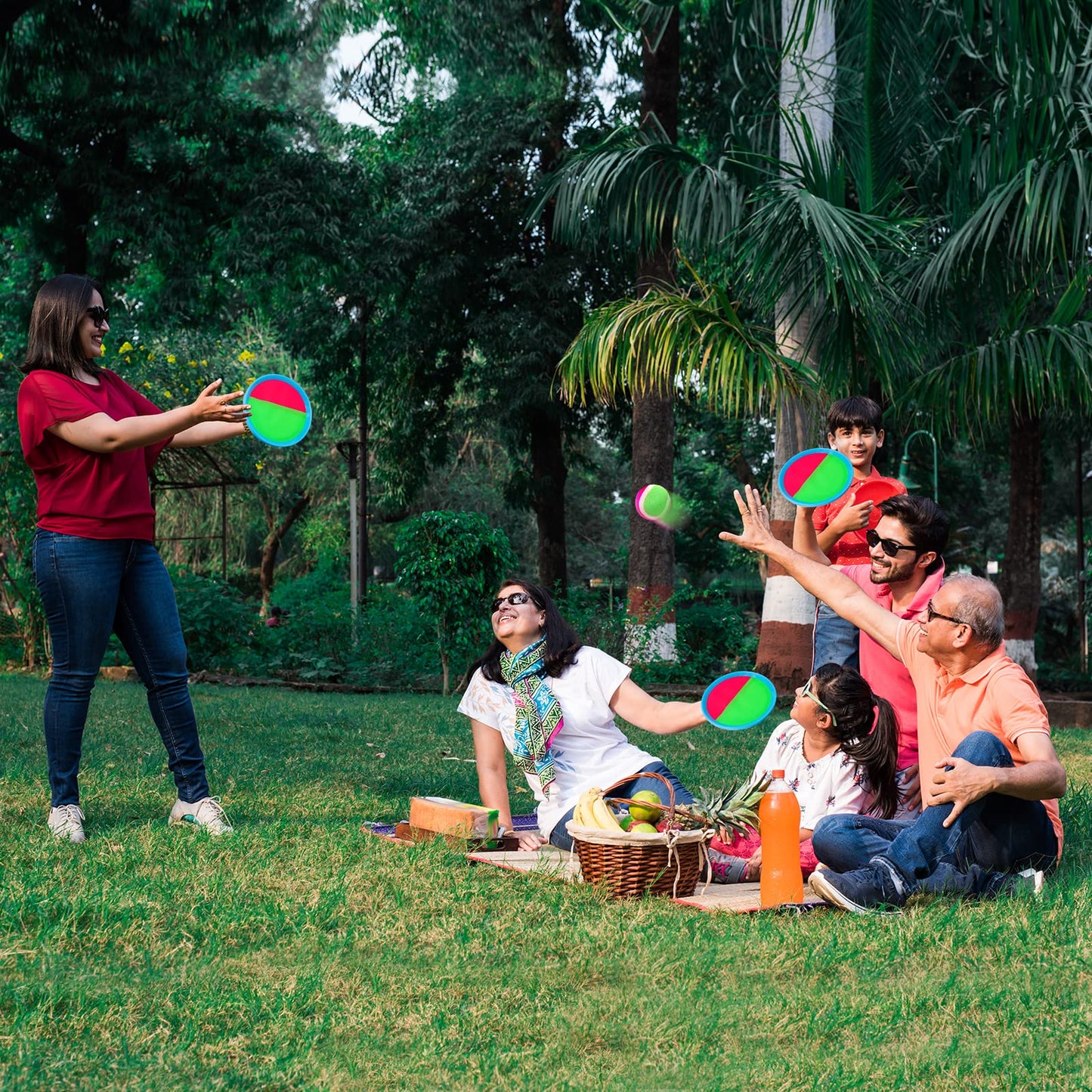 Ayeboovi Toss and Catch Ball Set Outdoor Toys for Kids Yard Games Beach Toys Outside Games for 3 4 5 6 7 8 9 10 Year Old Boys Girls (Upgraded)