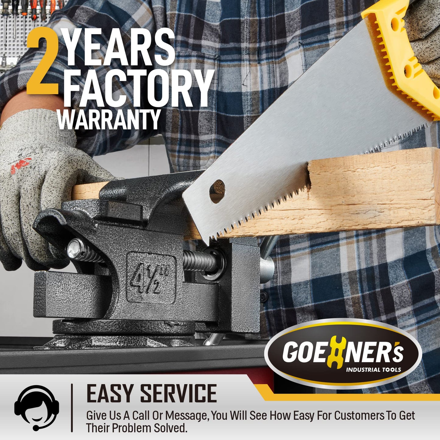 Bench Vise, 4-1/2" Vice for Workbench, Utility Combination Pipe Home Vise, Forged Steel Design, Swivel Base Bench for Woodworking with 4 mounting Bolts