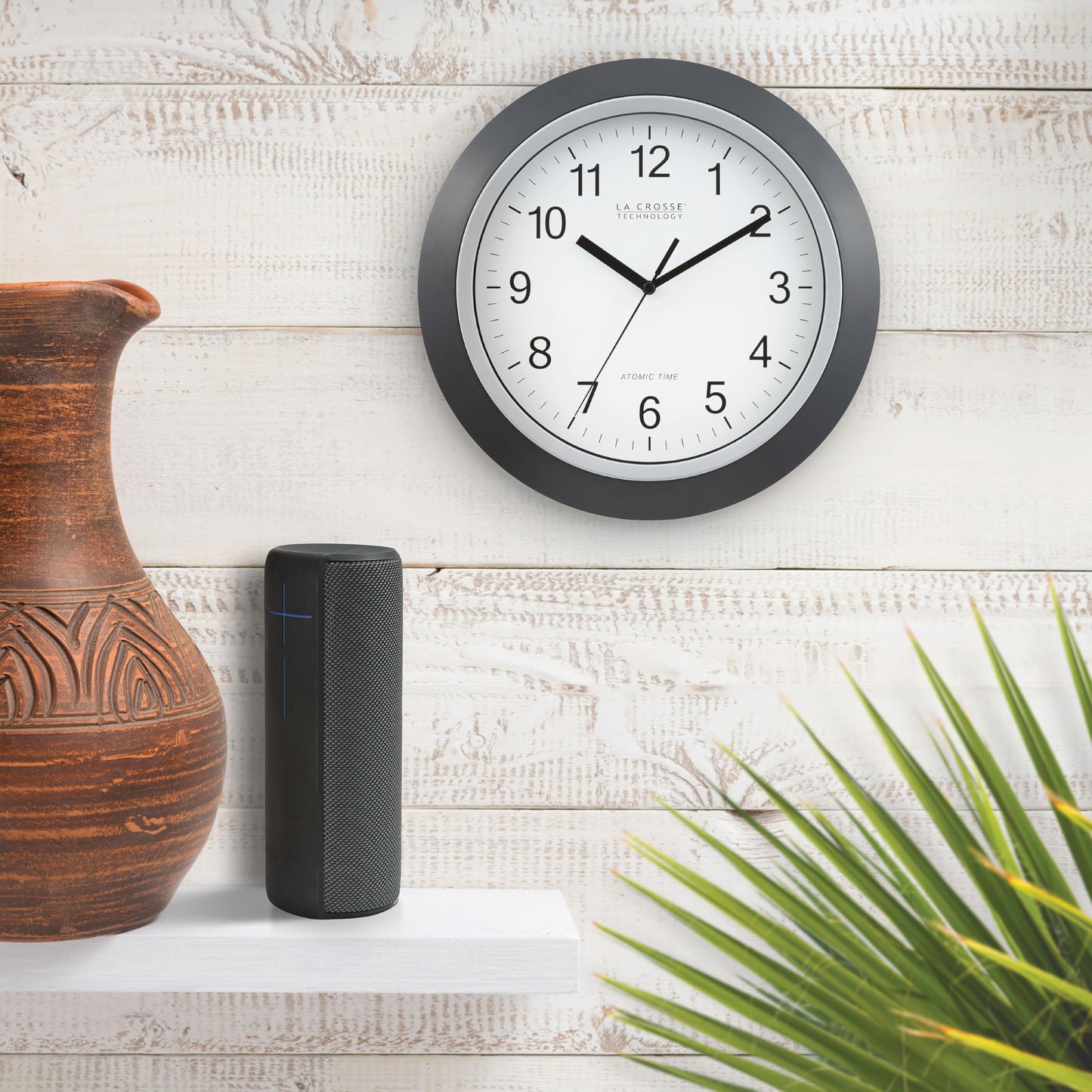 La Crosse Technology WT-3129B 12-Inch Atomic Analog Wall Clock (Black)