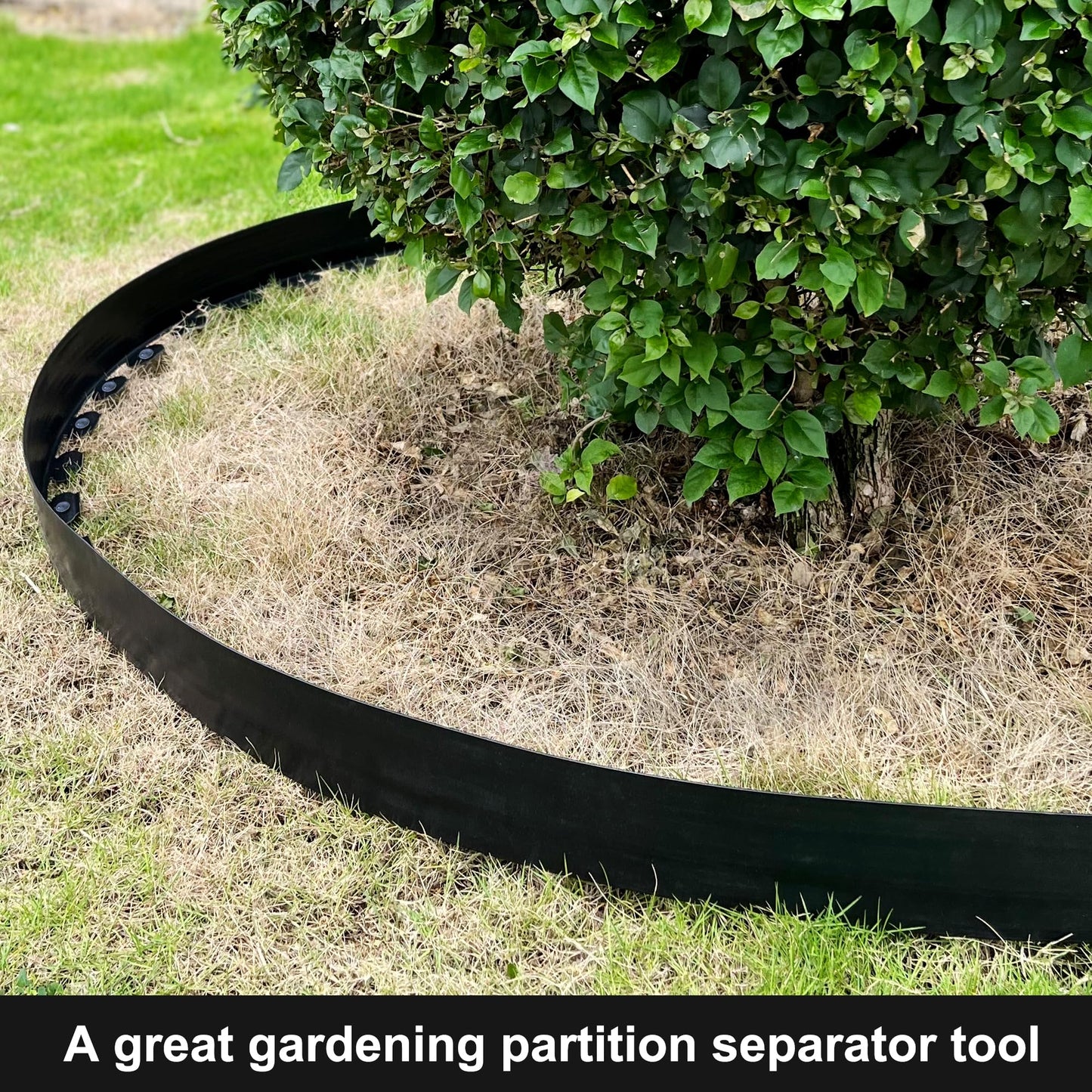 LXS Landscape Edging No Dig 4 inch Tall 33FT Garden Edging with 30 Spikes, Landscape Edging Border for Landscaping, Lawn, Flower Beds, Grass, Yard (4inch 33ft)