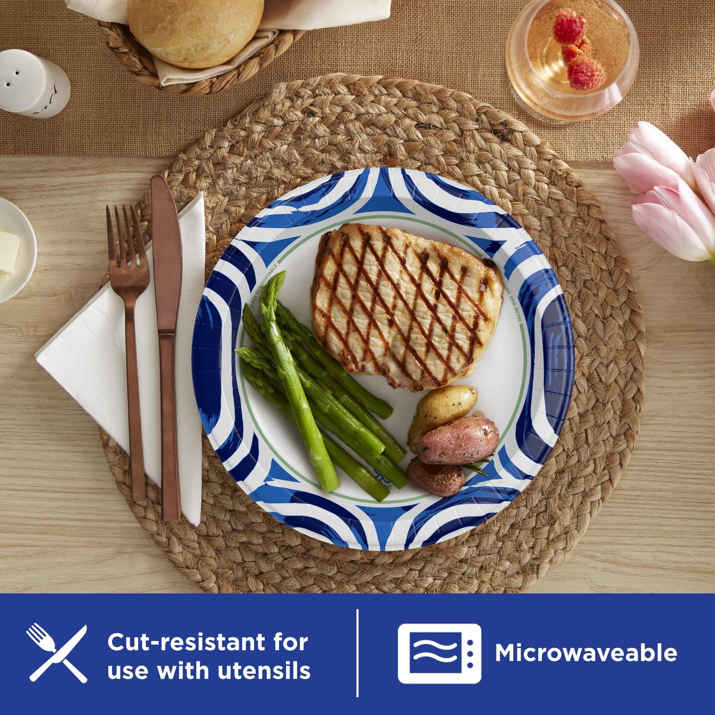 Dixie Ultra, Large Paper Plates, 10 Inch, 43 Count (Pack of 4), 3X Stronger*, Heavy Duty, Microwave-Safe, Soak-Proof, Cut Resistant, Disposable Plates for Heavy, Messy Meals