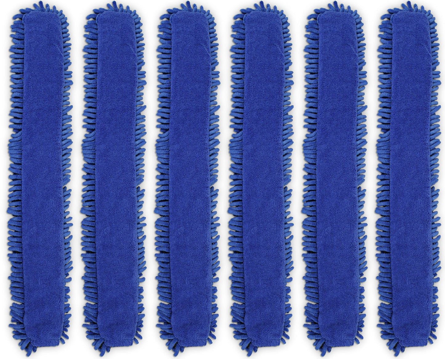 CleanAide Dual-Sided Chenille and Terry Microfiber Duster Covers, Fits Flex Dusters, Machine Washable, Chemical-Free Cleaning, Traps Dirt & Dust, Safe for Electronics, Home, and Vehicles, 6-Pack