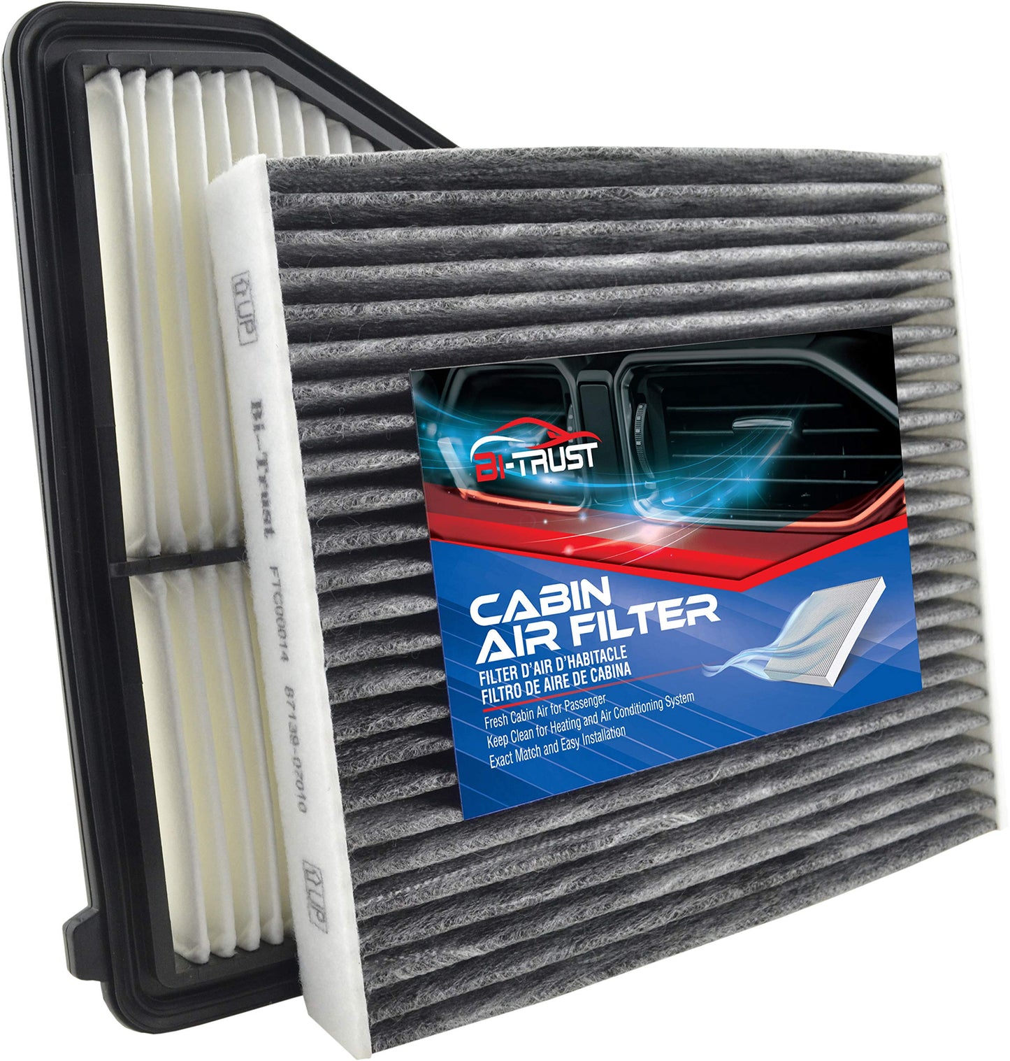 Engine & Cabin Air Filter Kit for Honda Civic 2016–2026 & HR-V 2023–2026 2.0L L4, Replacement CF11182 80291-T5R-A01, Direct Fit