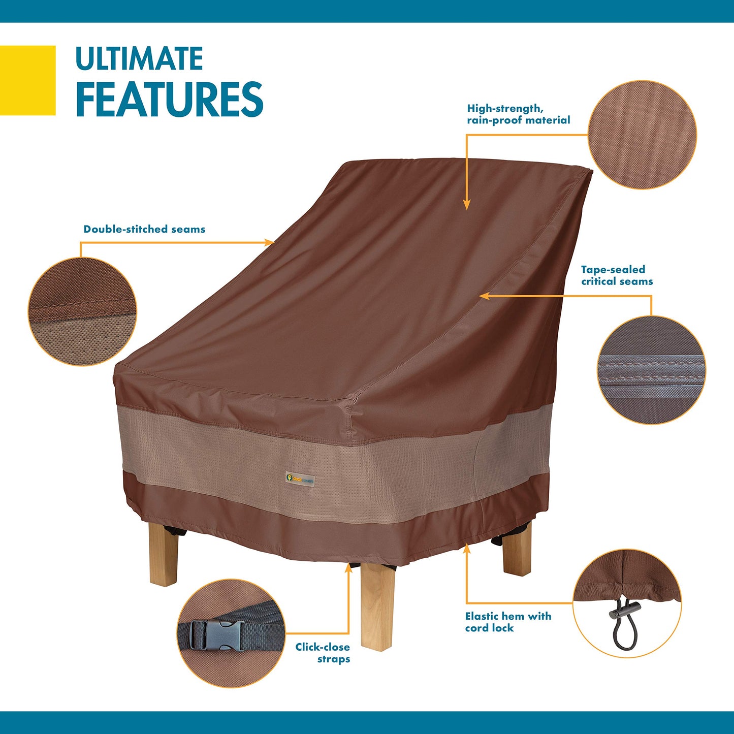 Duck Covers Ultimate Patio Chair Cover, 32-Inch