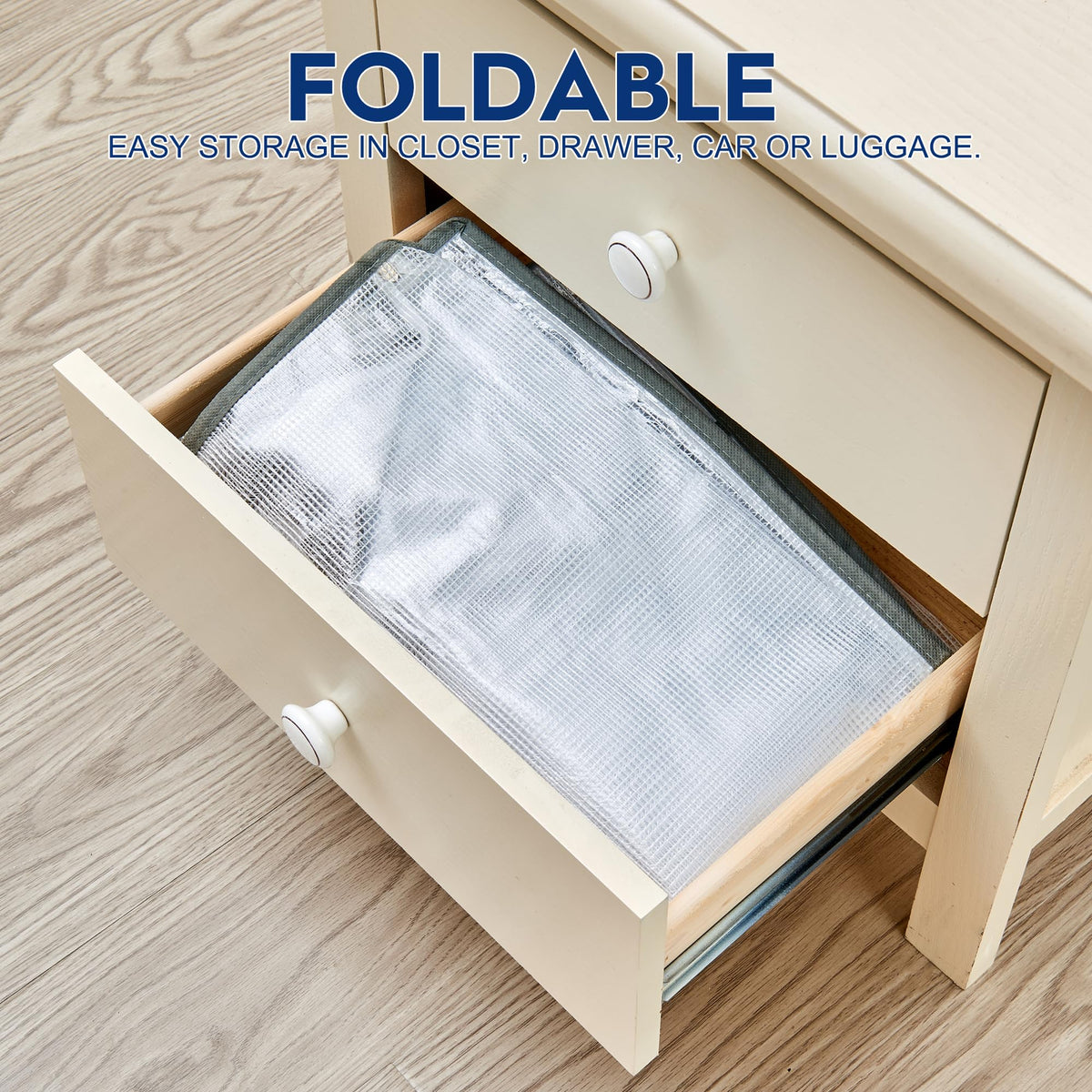 MKOKYD 80L Clear Large Storage Bag, Clothes Storage Containers for Organizing Closet, Bedroom, Underbed, Comforters, Clothing, Blankets, Pillow, Foldable Organizer with Sturdy Handle and Zippers (8)
