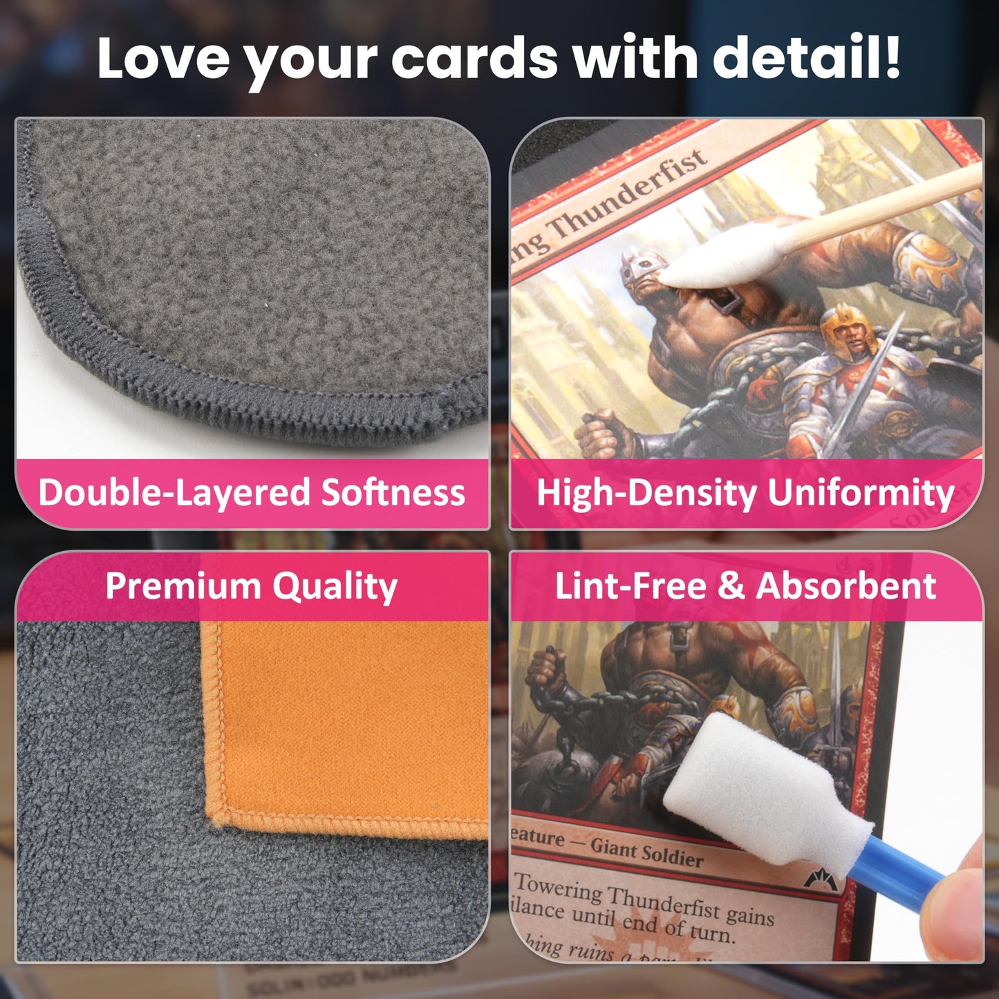 LUVCOSY 223 Pcs Trade Card Care Clean Kit, Card Cleaning & Flattening with Card Grading Centering Tool for TCG Collectors to Repair and Grade Card