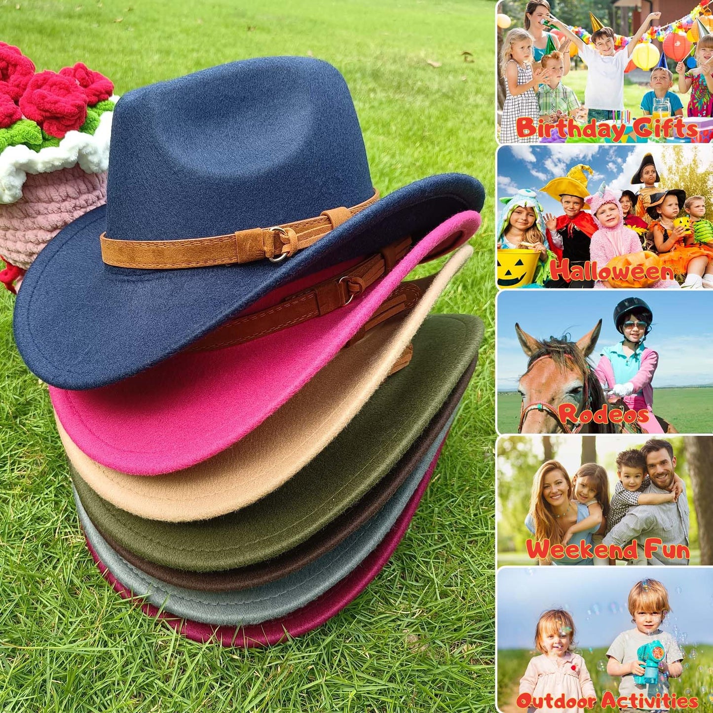 HiXceHiCeng Toddler Boys Cowboy Hat, Baby Infant Cowboy Hats, Toddler Cowgirl Hat for Girls, Kids Western Cowboy Hat Coffee 1-3
