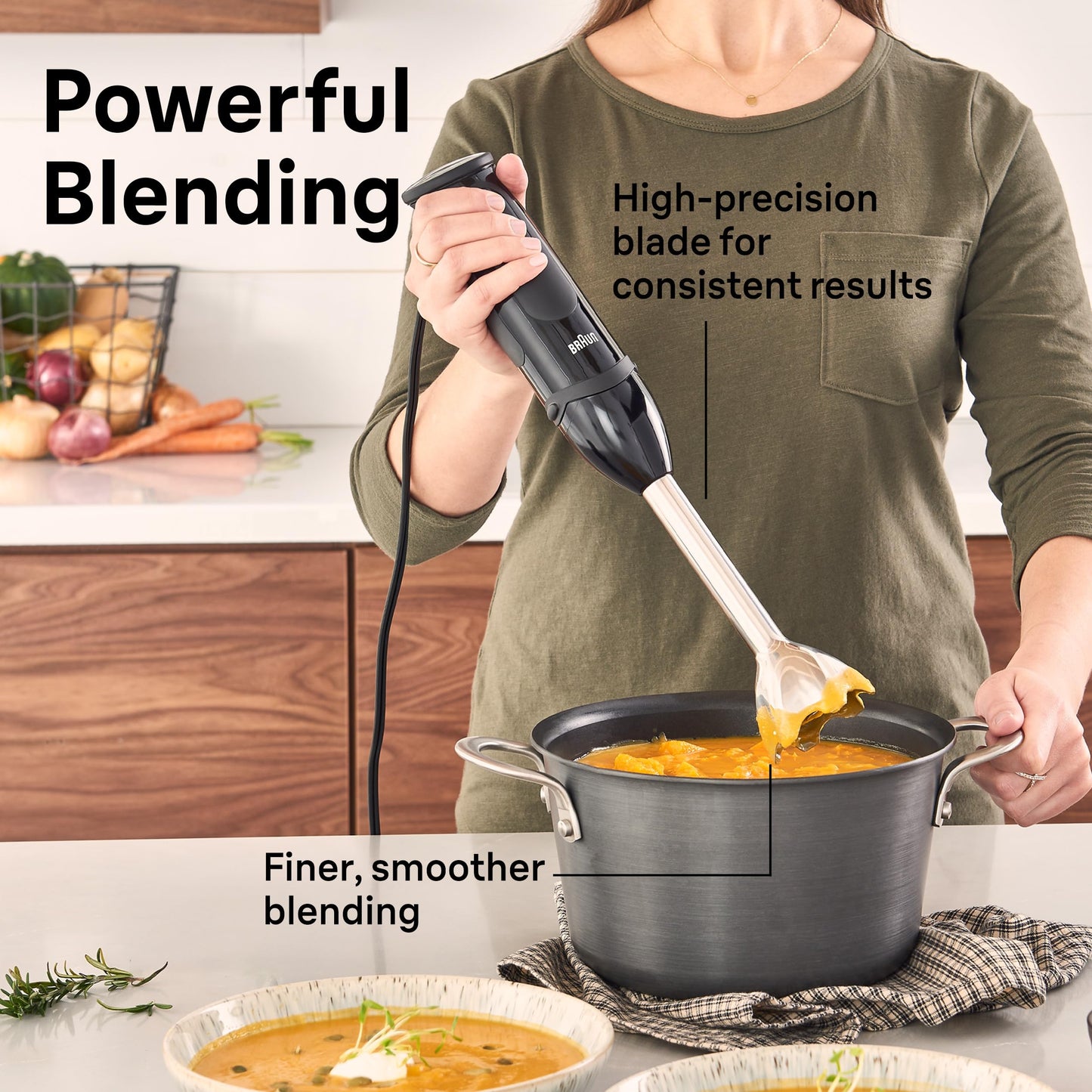Braun MQ5000 Vario Hand Blender Stick – 21-Speed Immersion Blender Handheld with Turbo Boost, Stainless Steel Blades, SplashControl, EasyClick System, 400W, Mixer for Soups & Smoothies