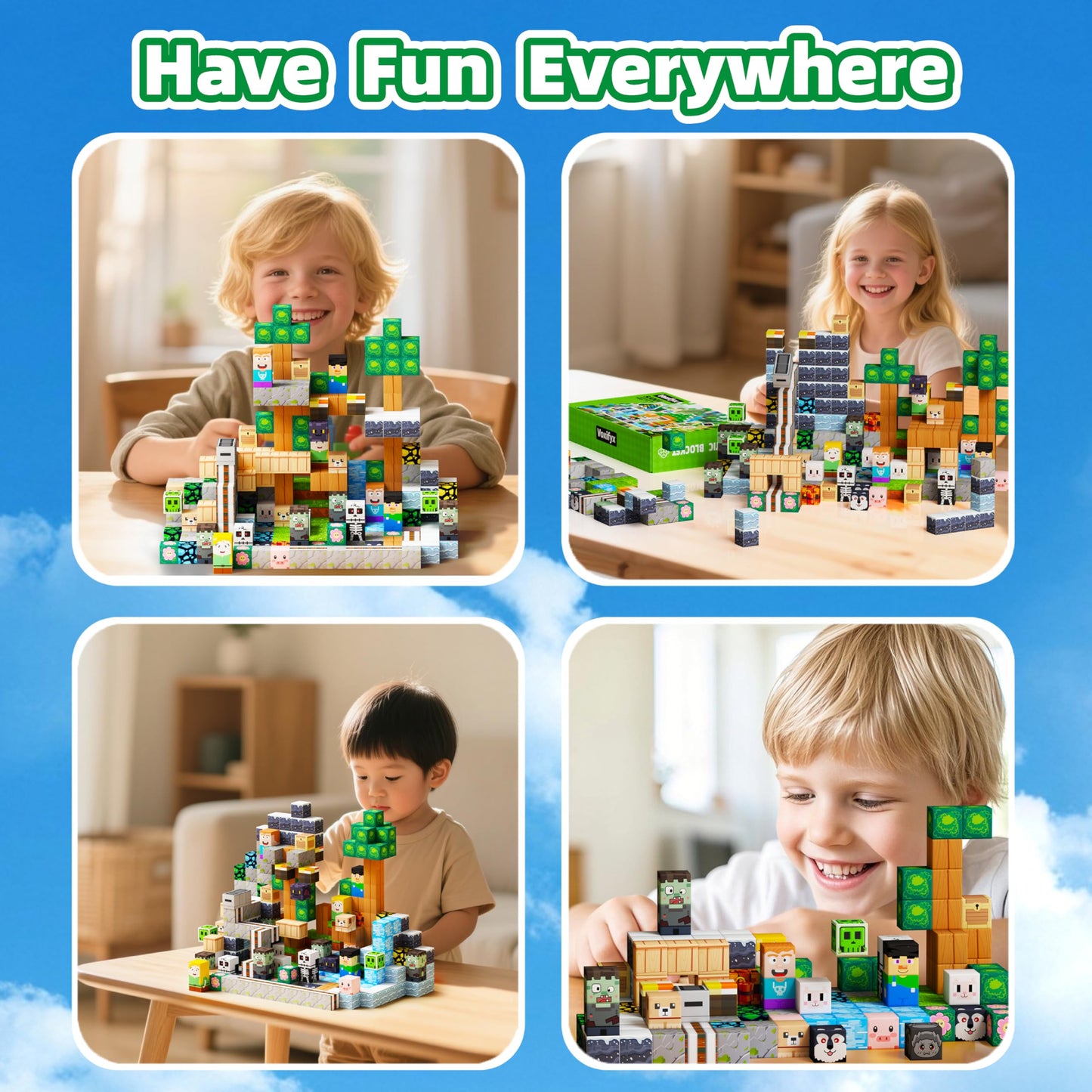 Magnetic Blocks-150PCS Magnetic Building Blocks Set, Kids Classroom Toy for Toddlers STEM Learning, Construction Stacking Toy for Kids Boys and Girls Christmas Birthday Gifts