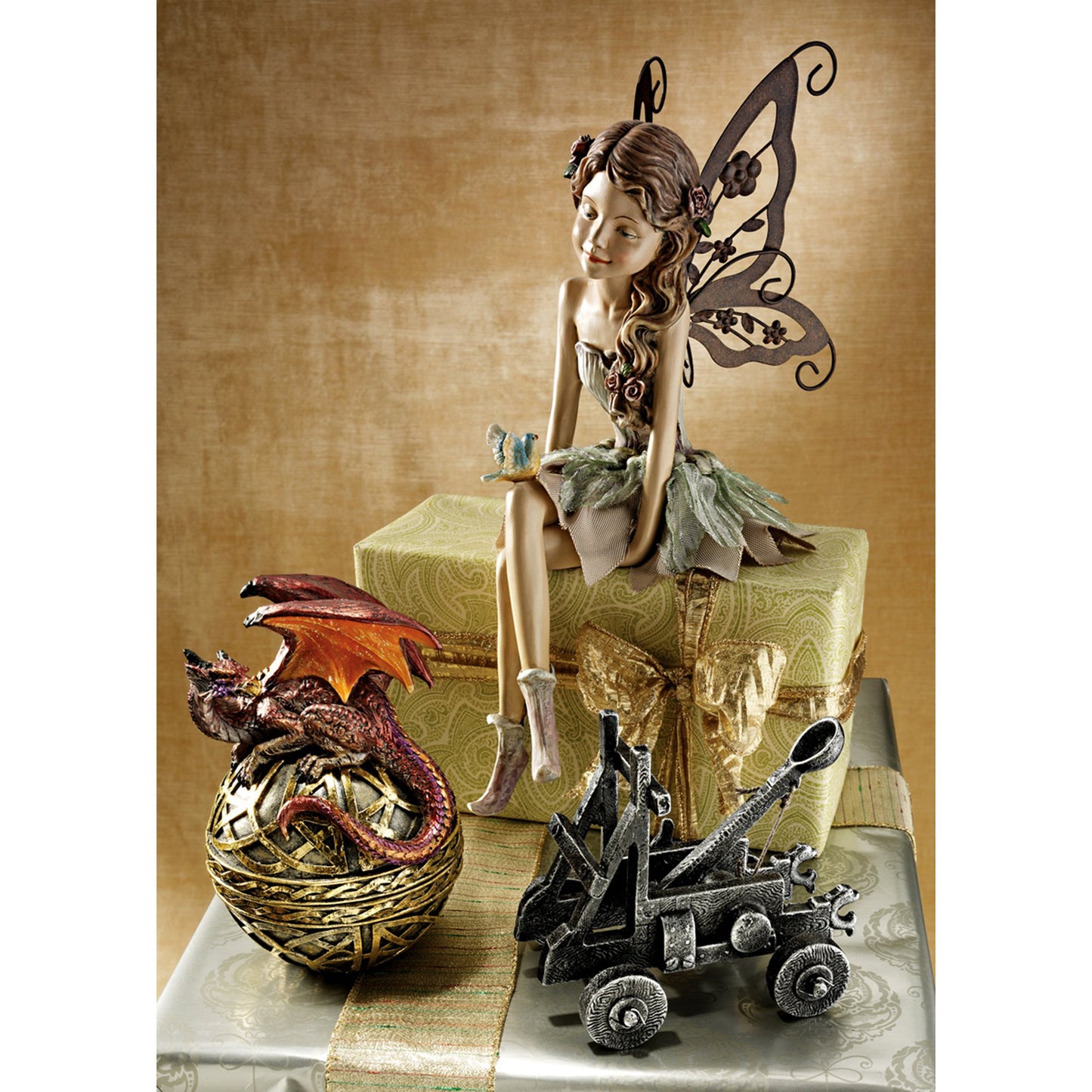 Design Toscano Fannie, The Fairy Sitting Statue