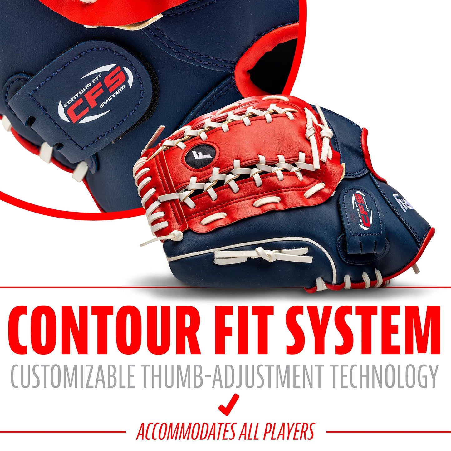 Franklin Sports Baseball and Softball Glove - Field Master USA - Baseball and Softball Mitt - Adult and Youth Glove - Left Hand Throw - 12"