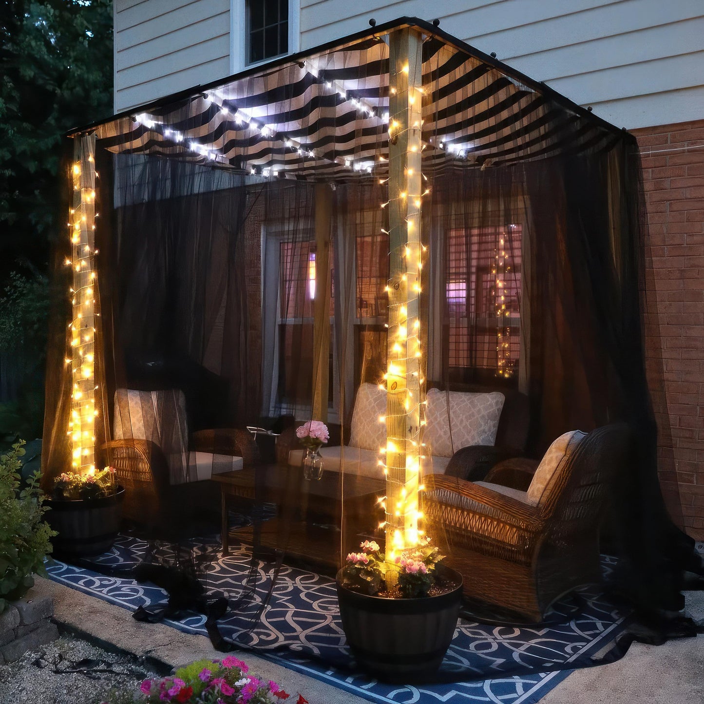 Black DIY Mosquito Net Fabric | 10x20 FT Netting | Insect Cover for Garden, Patio, Outdoor & Windows | Multiple Sizes in Black, White & Green | Mesh Screen Barrier