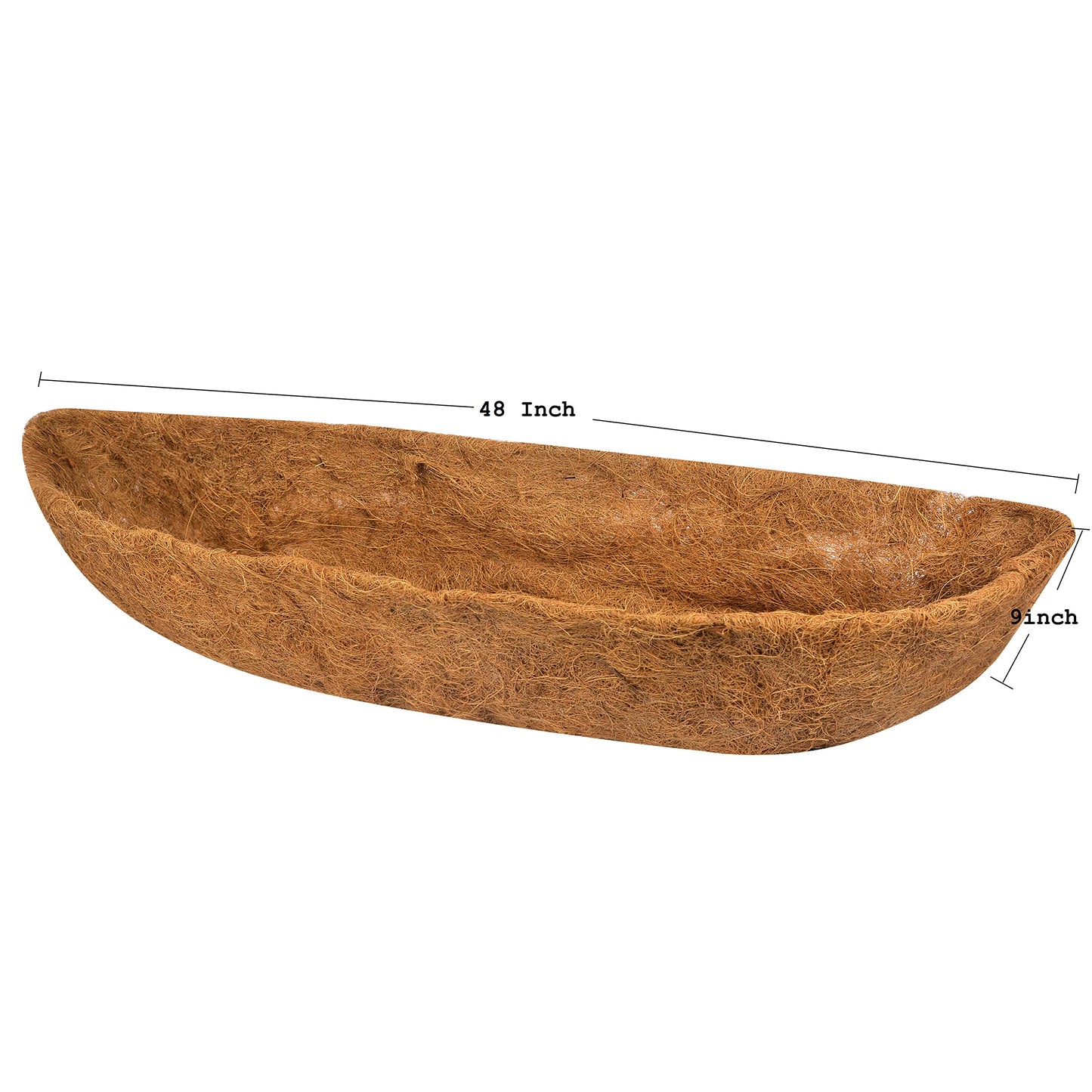 JOEN 48 Inch Extra Thicker Trough Coco Liner,Wall Planter Replacement Liners for Window Box (1 Pieces