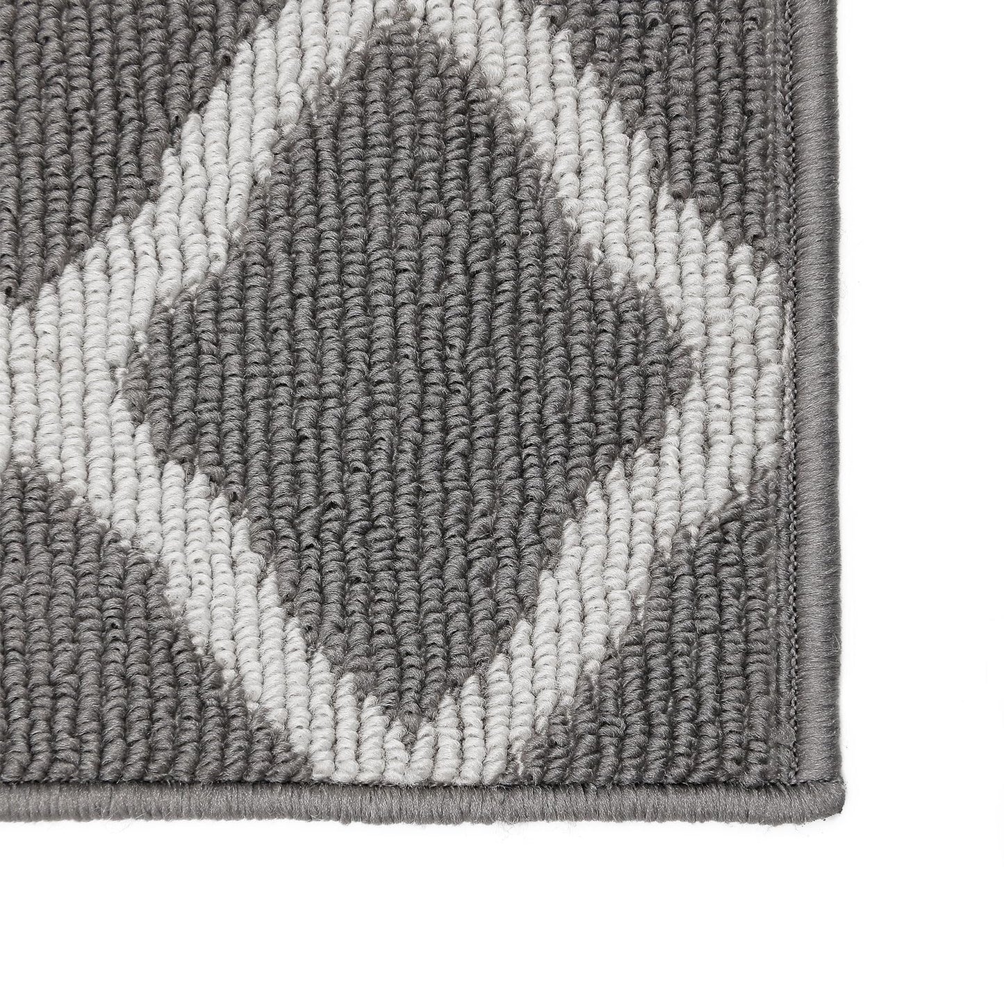 SHACOS Hallway Runner Rug 2'x10' Washable Long Runner Rug Non Slip Water Absorbent Entryway Rug Runner Indoor Entrance Floor Mat for Kitchen Laundry Room, Light Gray