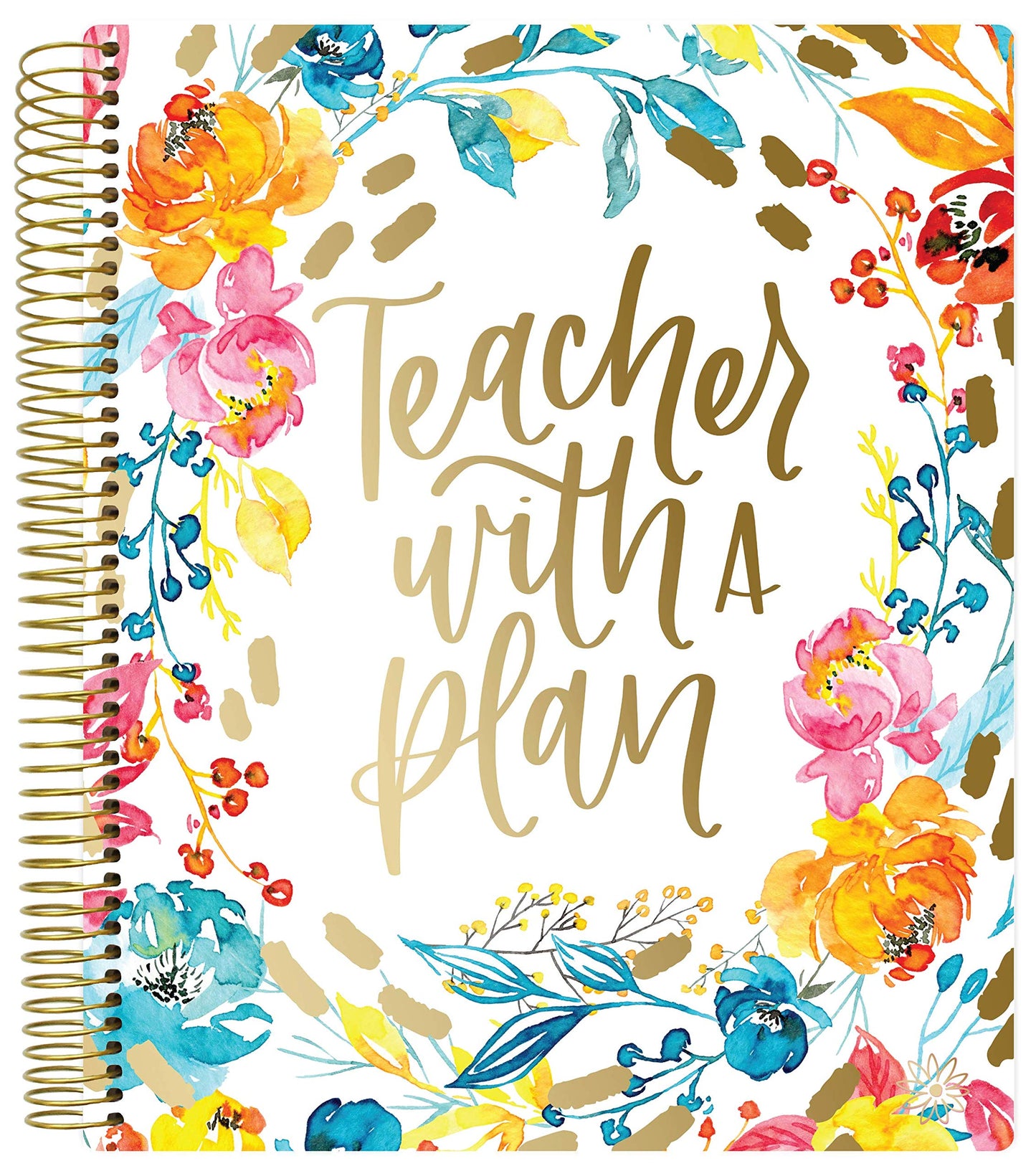 bloom daily planners Undated Academic Year Teacher Planner & Calendar - Lesson Plan Organizer Book with Frosted Cover (9" x 11") - Teacher With a Plan