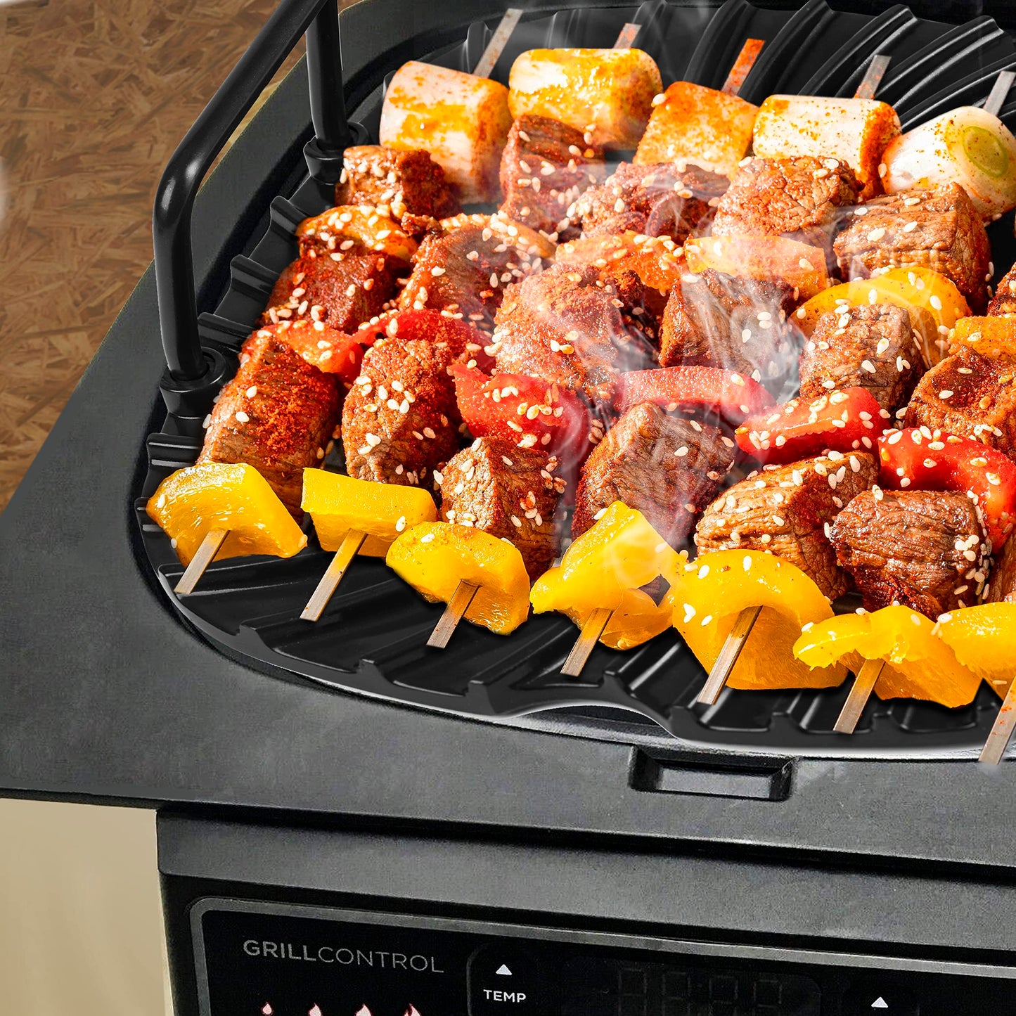 Ceramic Coated Cast Aluminum Grill Griddle Compatible With Ninja Foodi Indoor Grill AG300 and AG400 Series - Non Stick Griddle Grill Grates Replacement – Premium Ceramic Air Fryer Grill with Handles