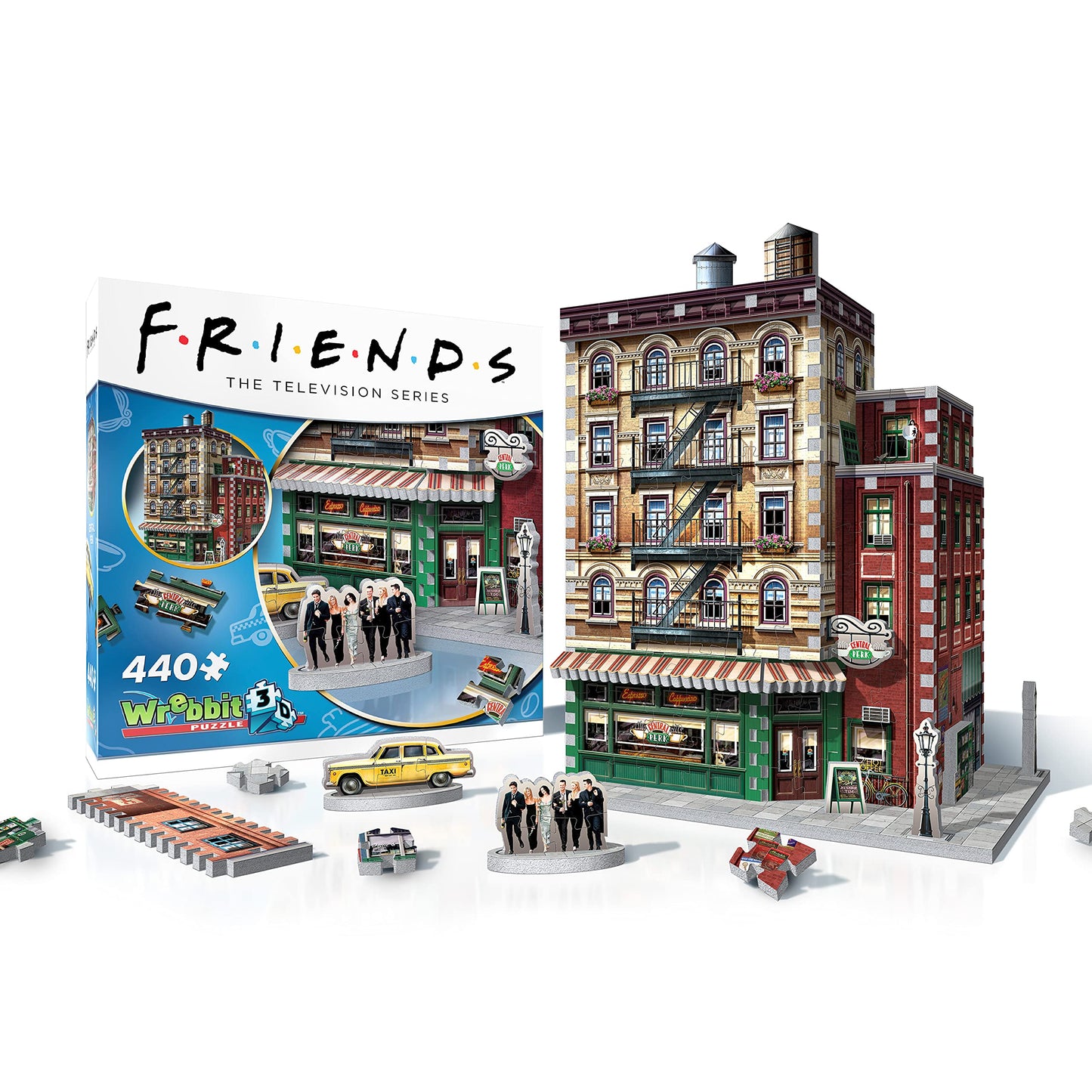 Wrebbit3D Friends 3D Puzzle Model of Central Perk | 440 Real Jigsaw Puzzle Pieces | Build The Iconic Cafe from The Hit TV Series