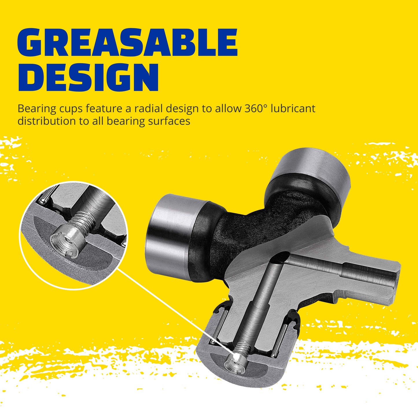 MOOG 491 Greaseable Super Strength Universal Joint for Jeep Wrangler