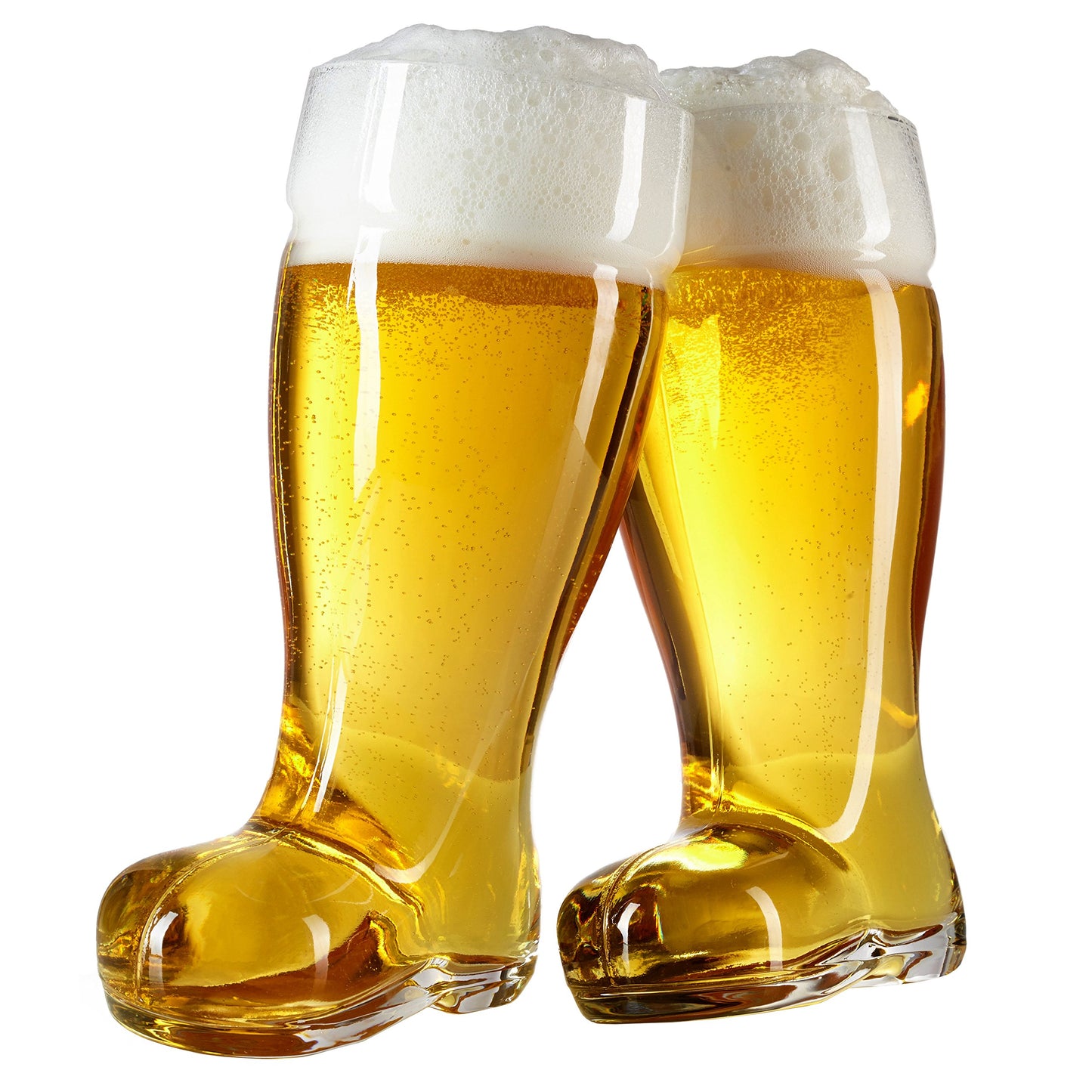 2 Liter Beer Boot Glass Set - Novelty Oktoberfest Drinking Beer Boots/Vases - Set of 2 - MyGift®