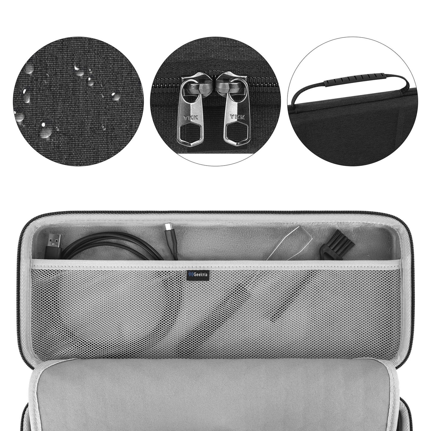Geekria 65% Compact Keyboard Case, Hard Shell Travel Carrying Bag for 68 Keys Compact Keyboard, Compatible with Keychron K6/ K6 Pro/Keychron Q2 Pro/ Q2 Max, HyperX Alloy Origins 65 Keyboard