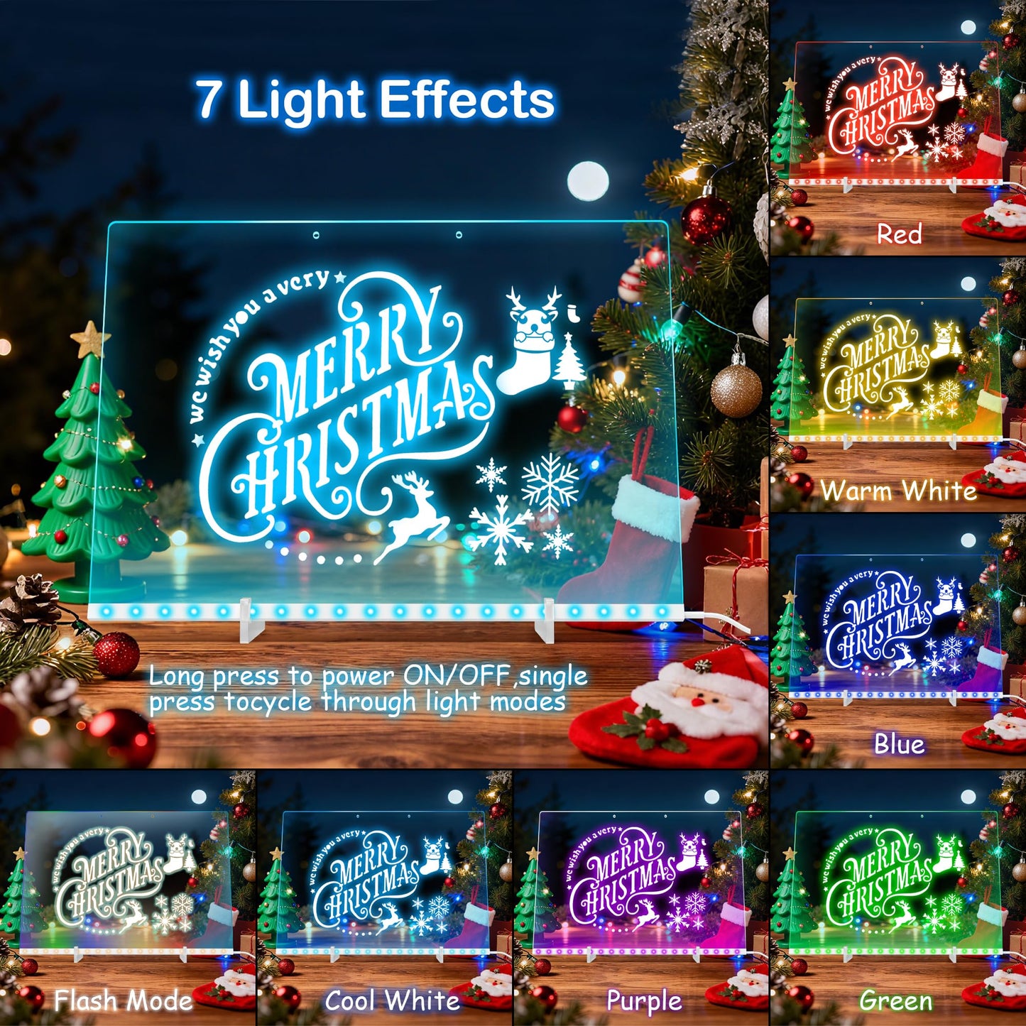 LED Drawing Board, Easter Gifts for Kids, 17" Light Up Reusable Glow in The Dark Drawing Tablet with 7 Colors, Erasable & No Mess Art Toy for Ages 3-12+, Best Birthday Gift for Girls Boys (2026 New)