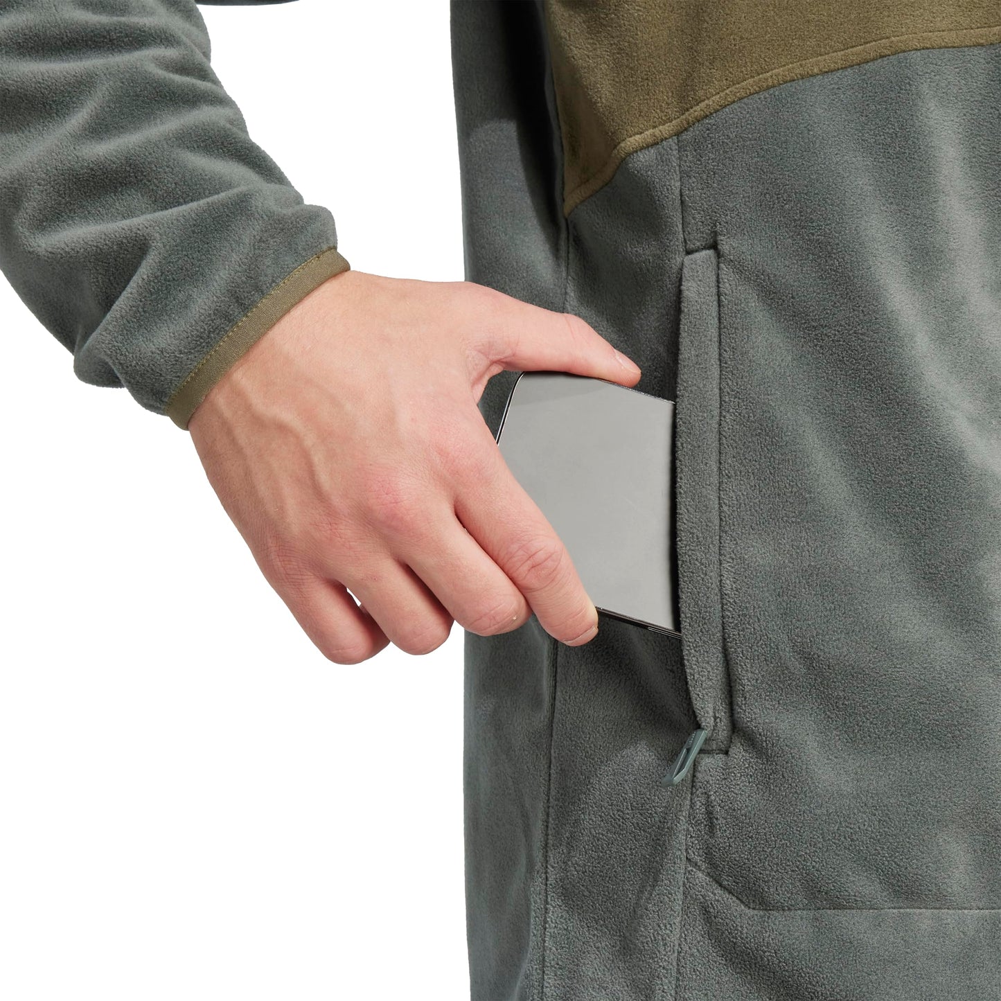 adidas Mens Terrex Multi Full-Zip Fleece Hiking Jacket,Ivy/Olive Strata,Medium